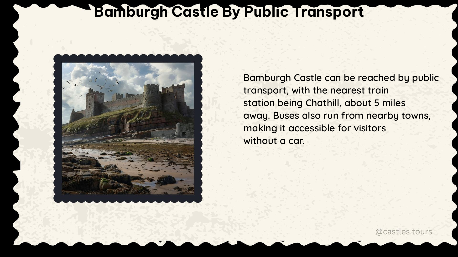 bamburgh castle by public transport