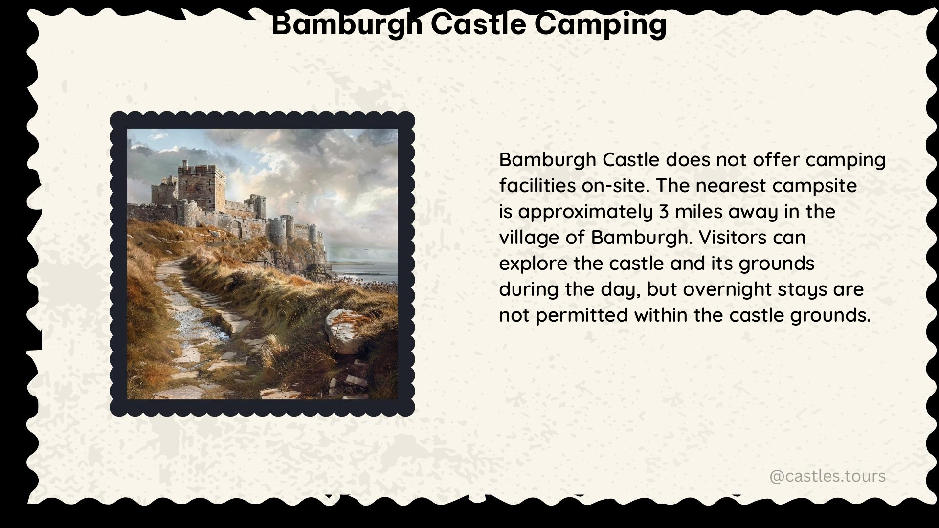 bamburgh castle camping