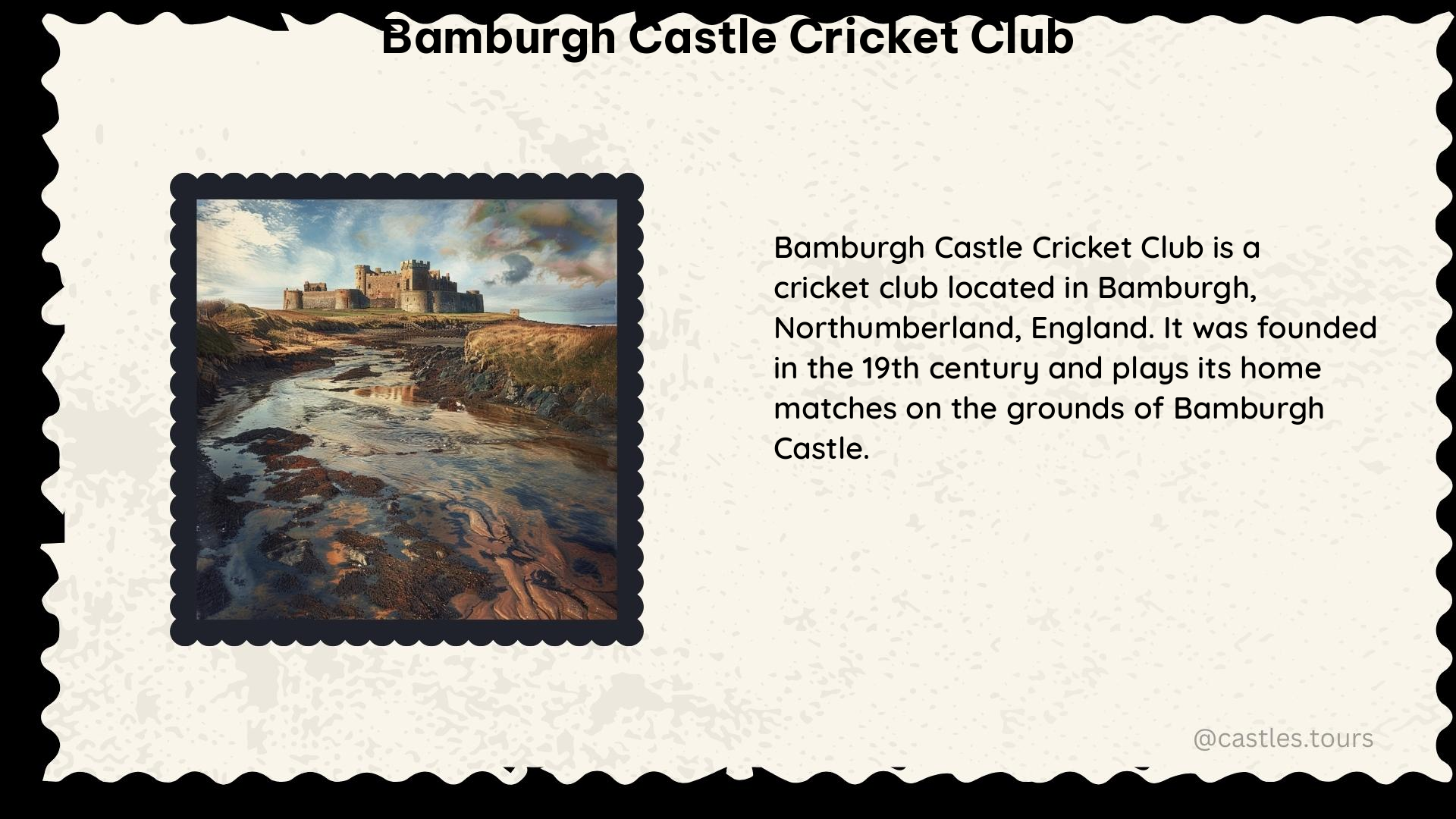 bamburgh castle cricket club