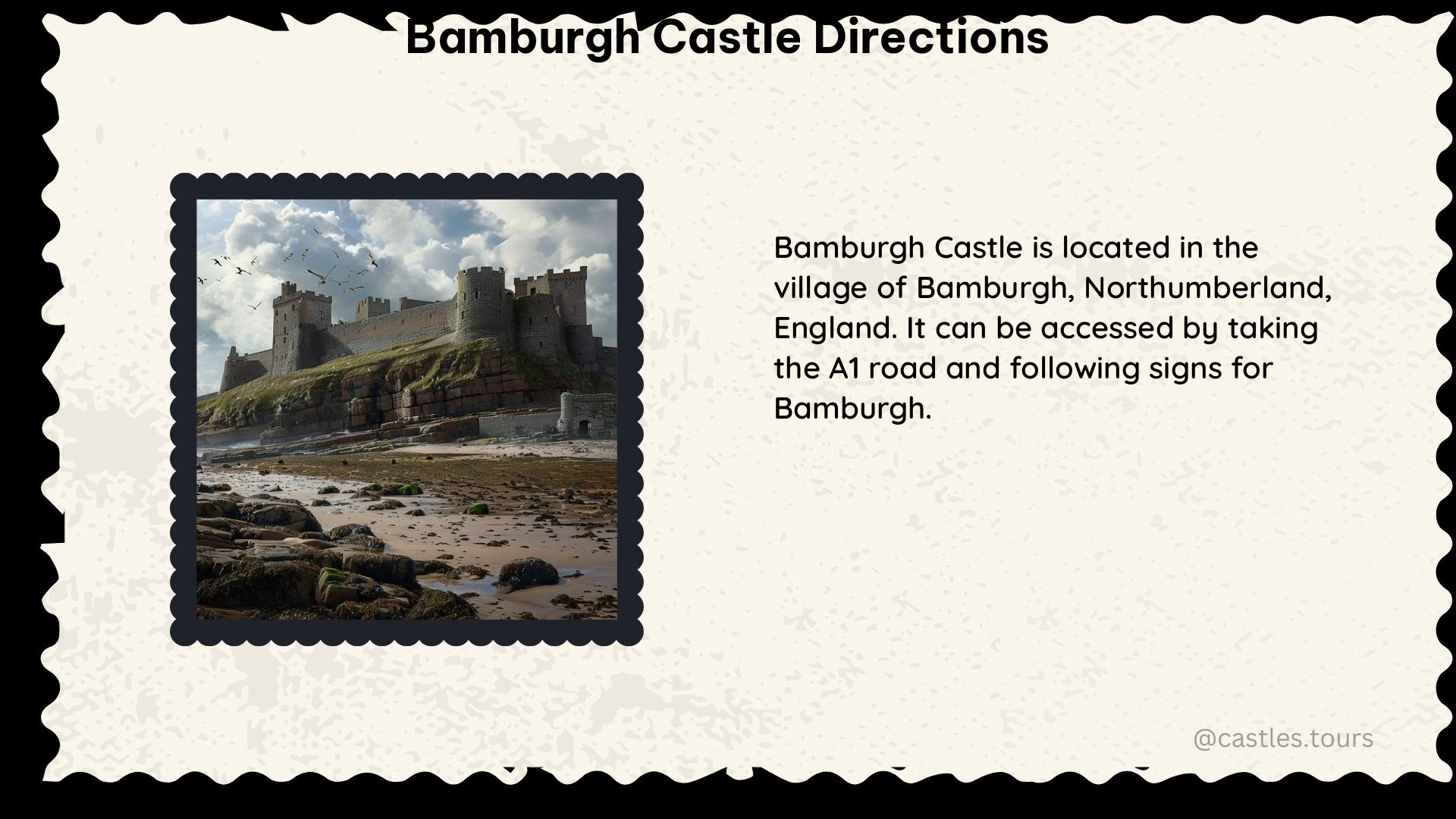 bamburgh castle directions