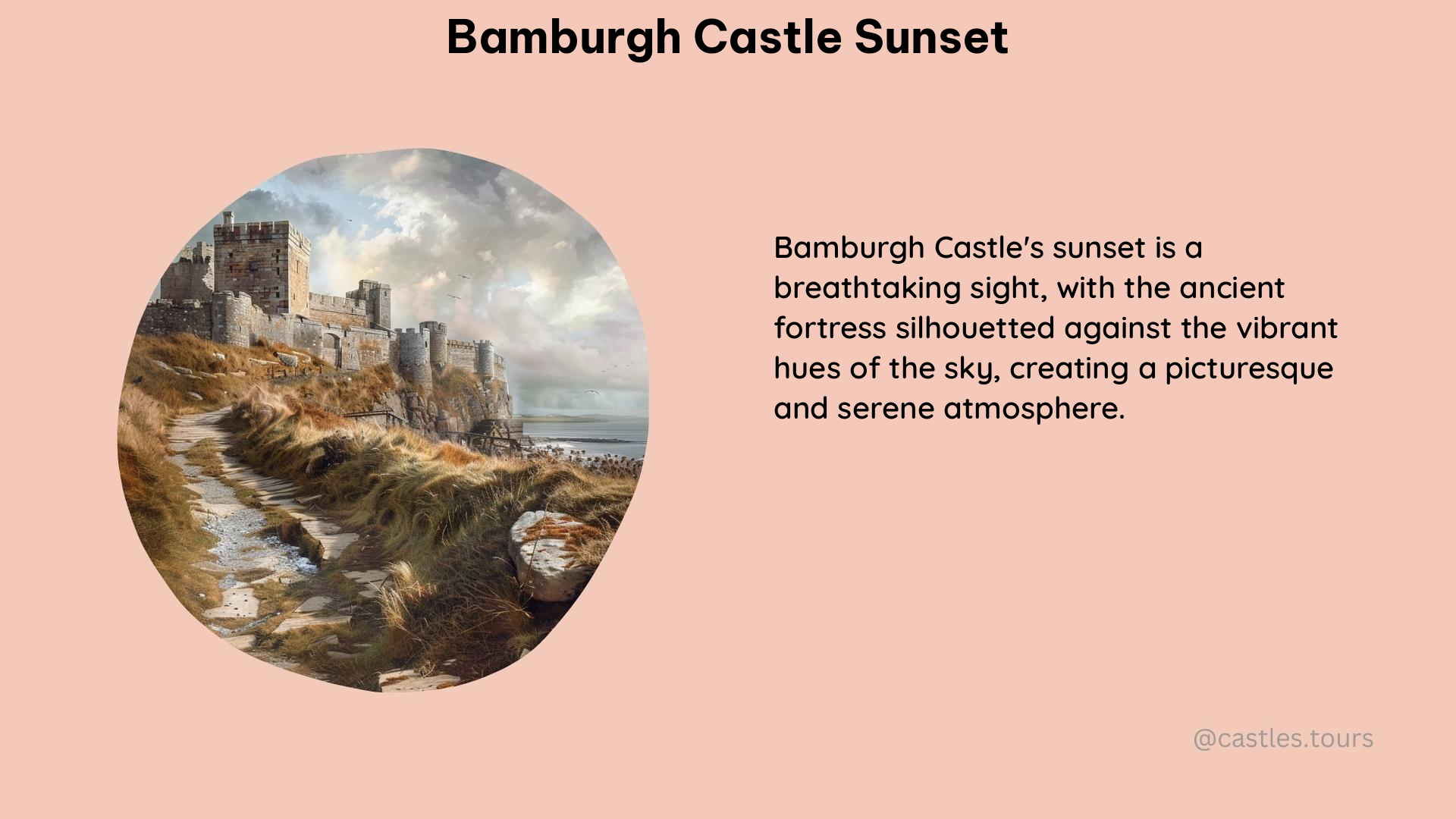 bamburgh castle sunset