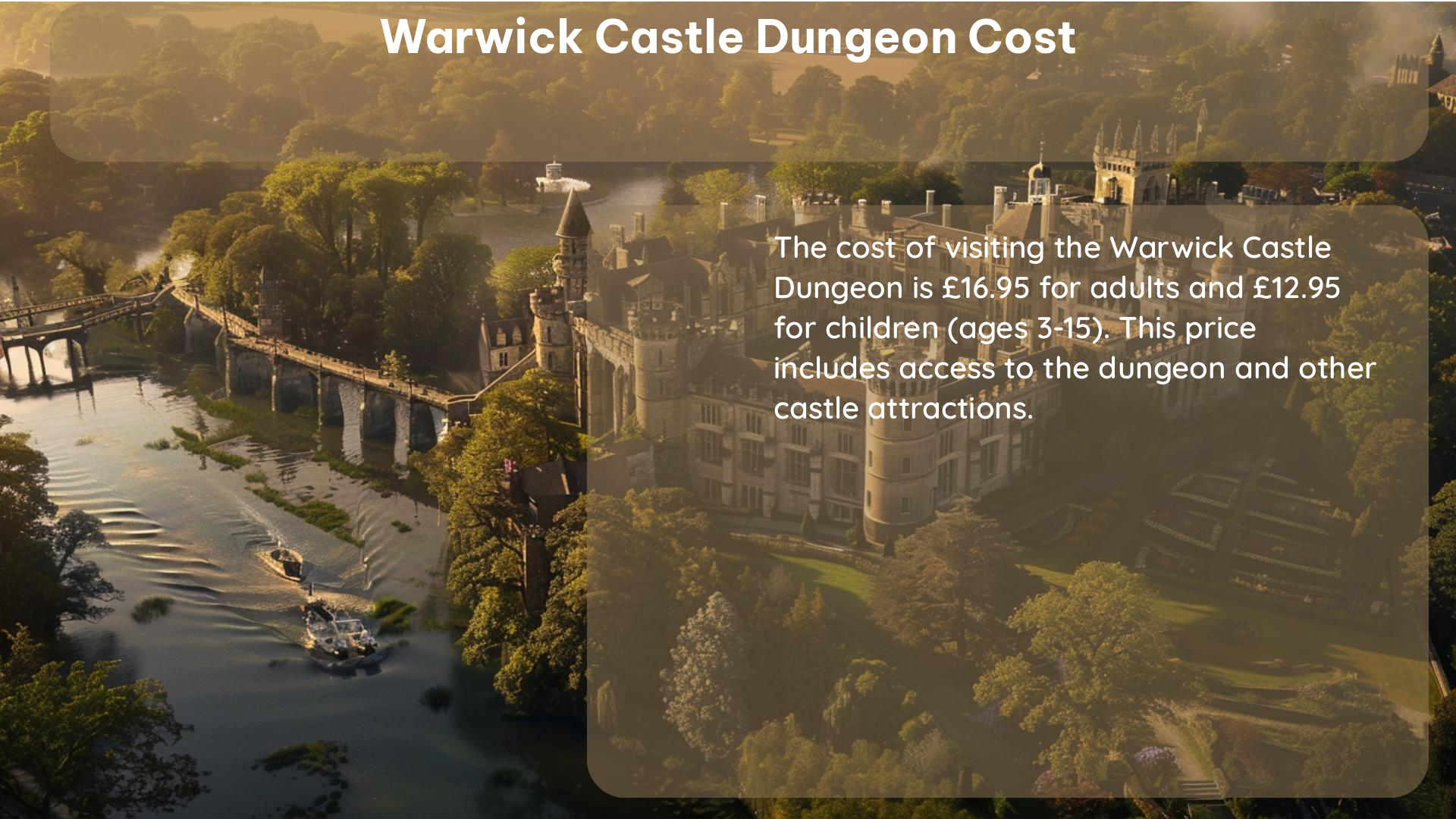 warwick castle dungeon cost