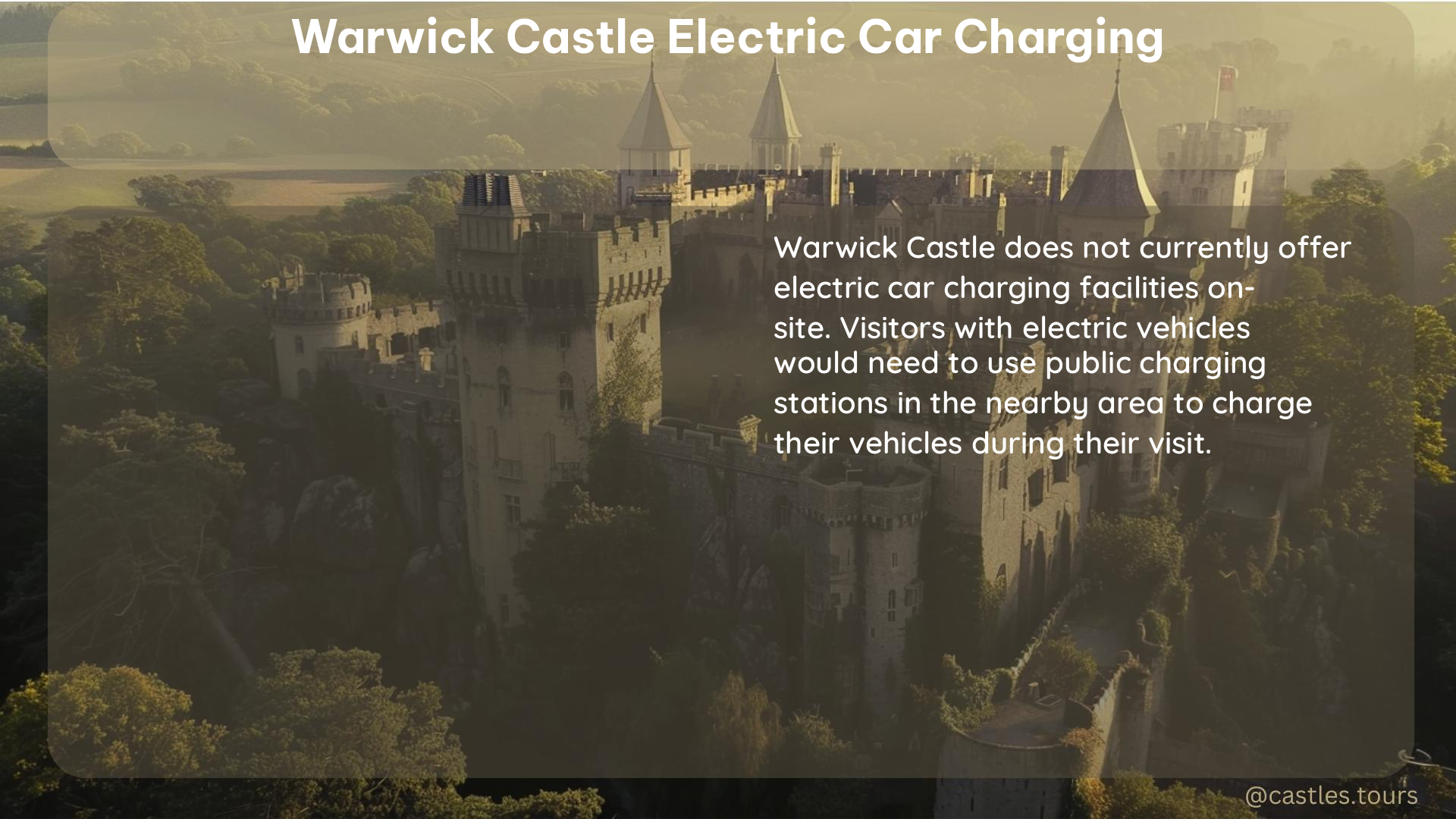 warwick castle electric car charging