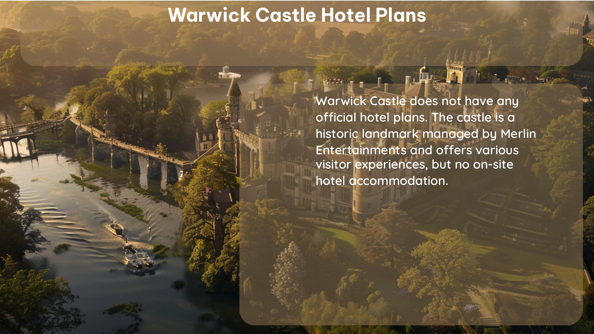 warwick castle hotel plans