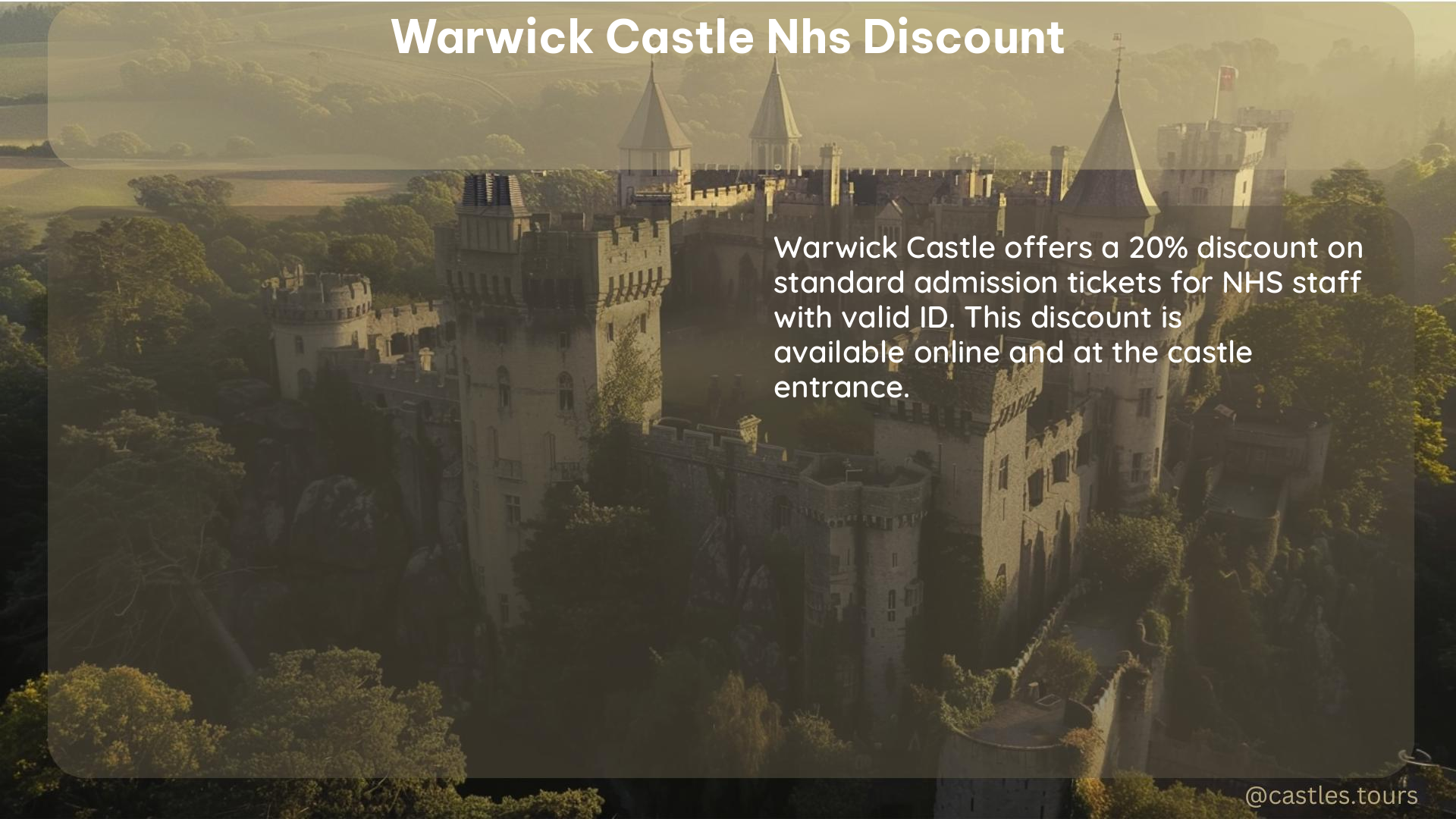 warwick castle nhs discount