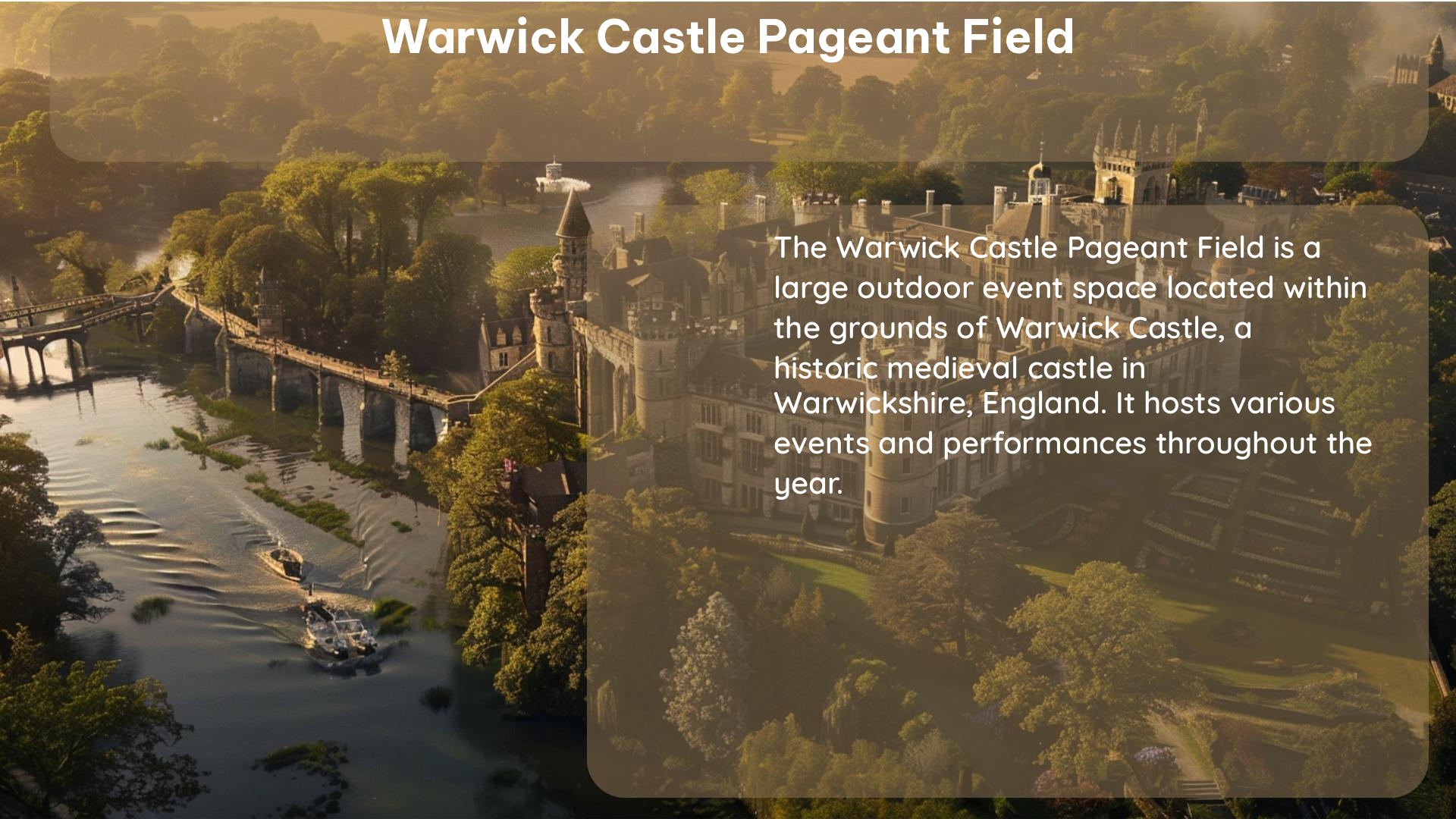 warwick castle pageant field