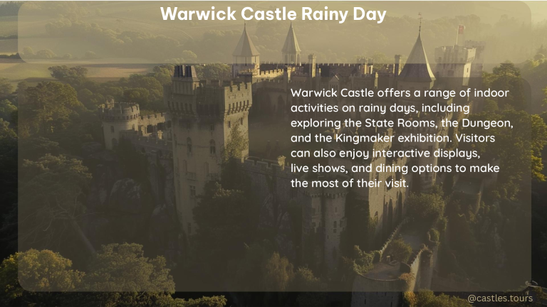 warwick castle rainy day