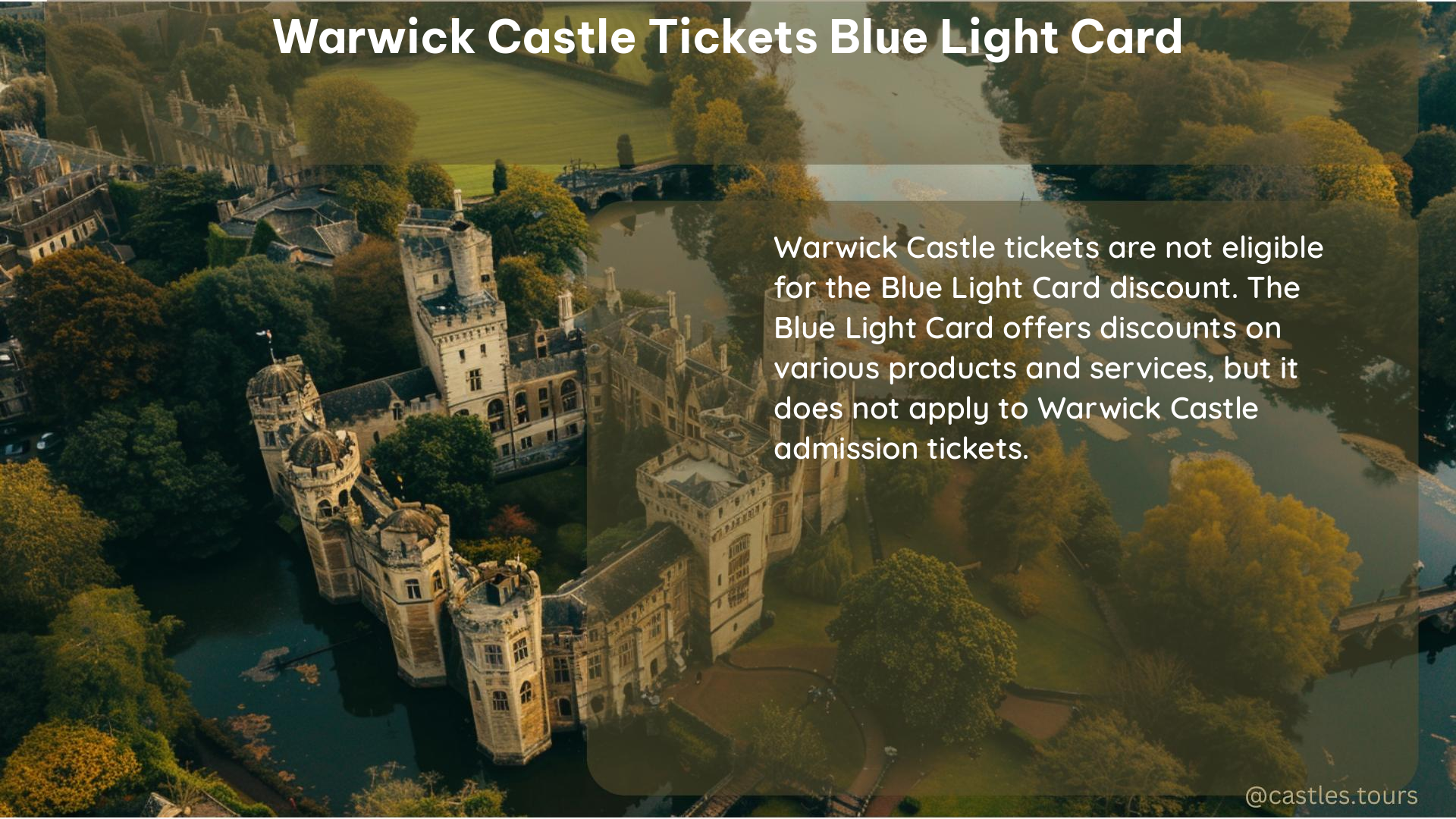 warwick castle tickets blue light card