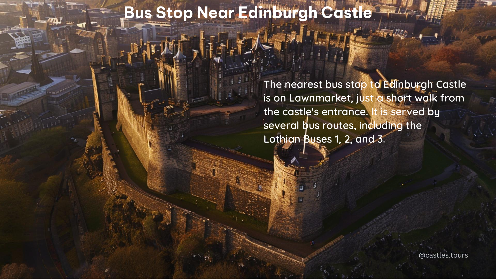 bus stop near edinburgh castle