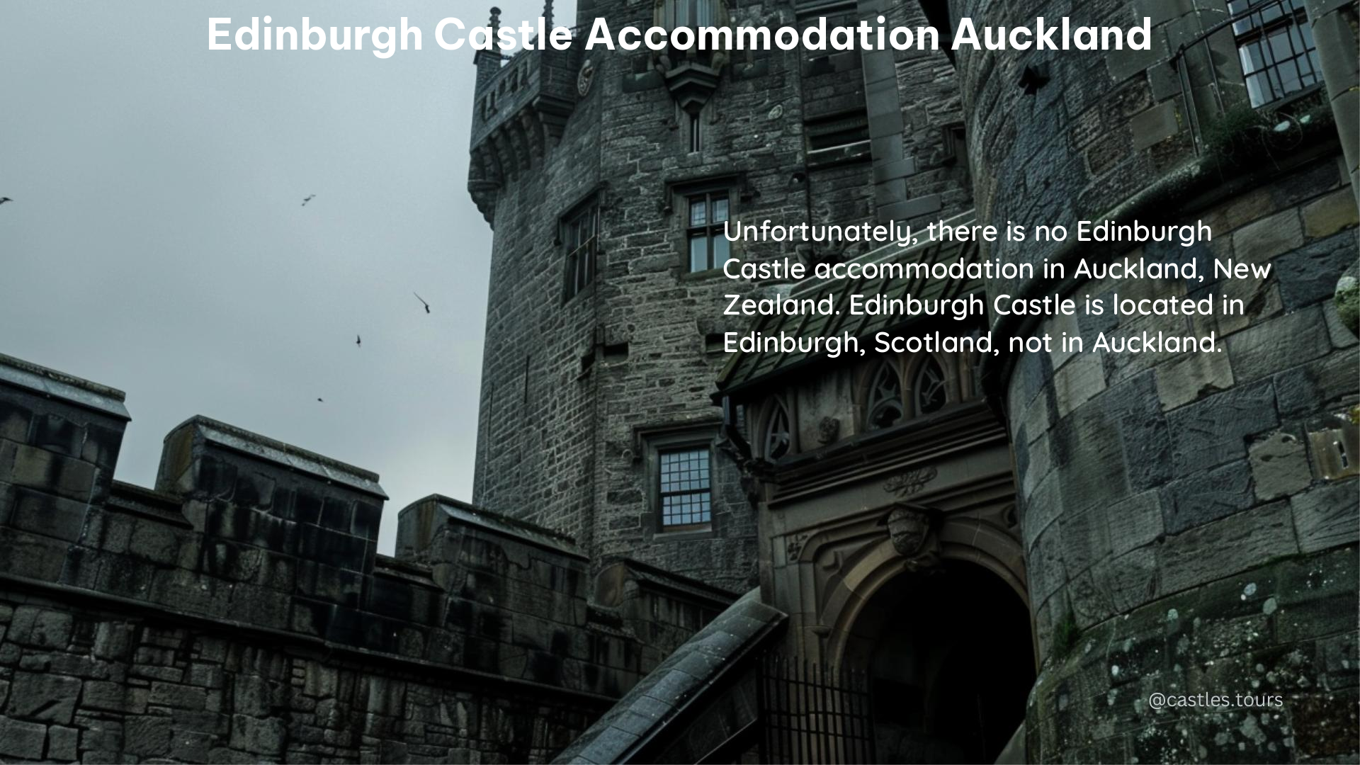 edinburgh castle accommodation auckland