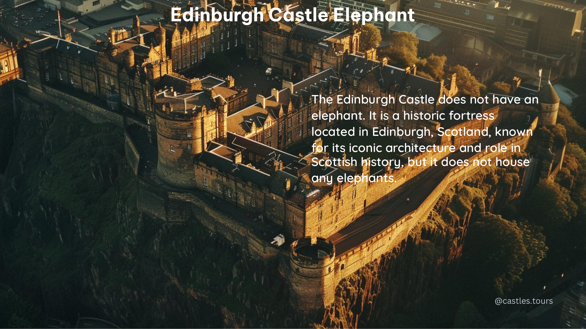 edinburgh castle elephant