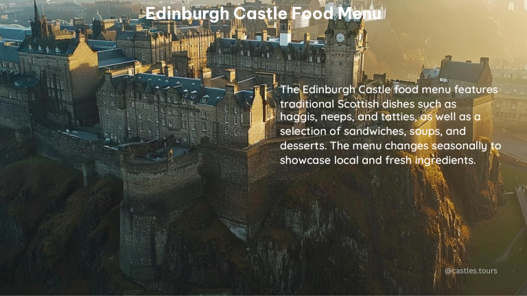 edinburgh castle food menu