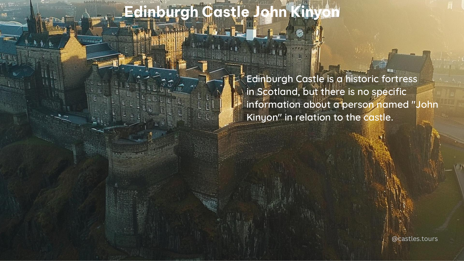 edinburgh castle john kinyon