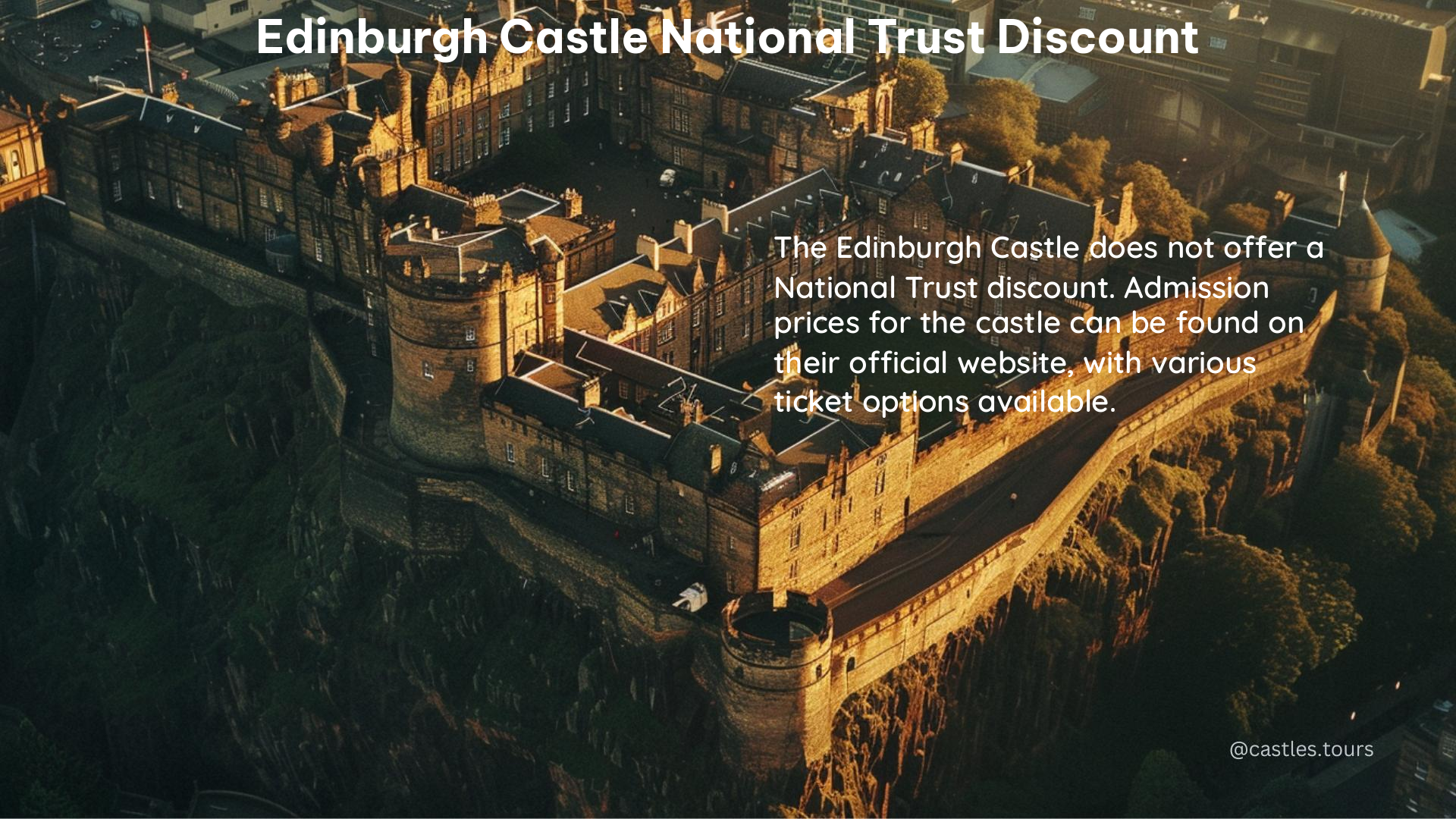 edinburgh castle national trust discount