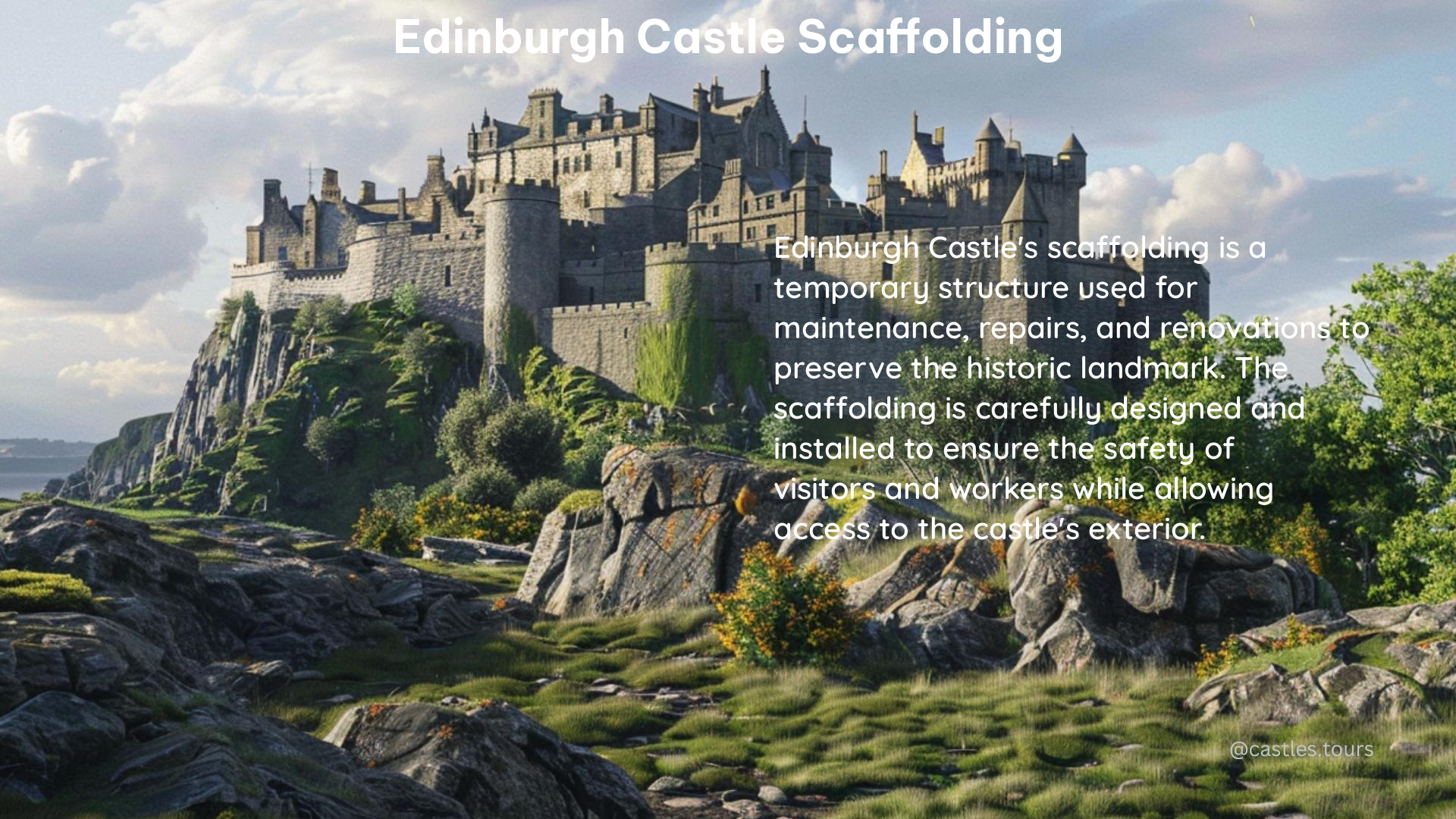 edinburgh castle scaffolding