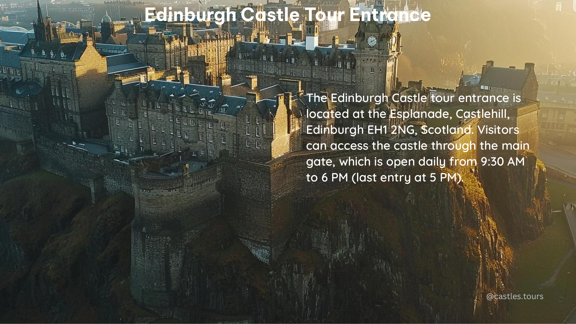 edinburgh castle tour entrance