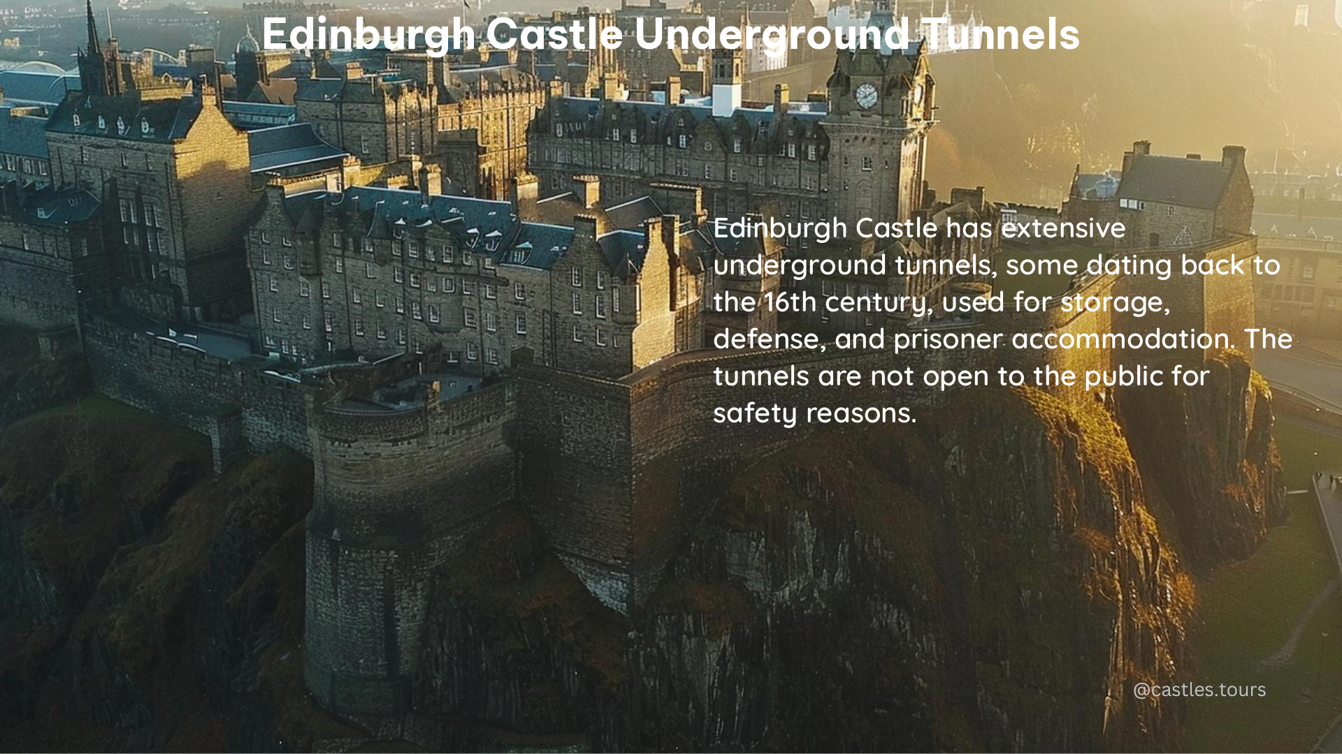 edinburgh castle underground tunnels