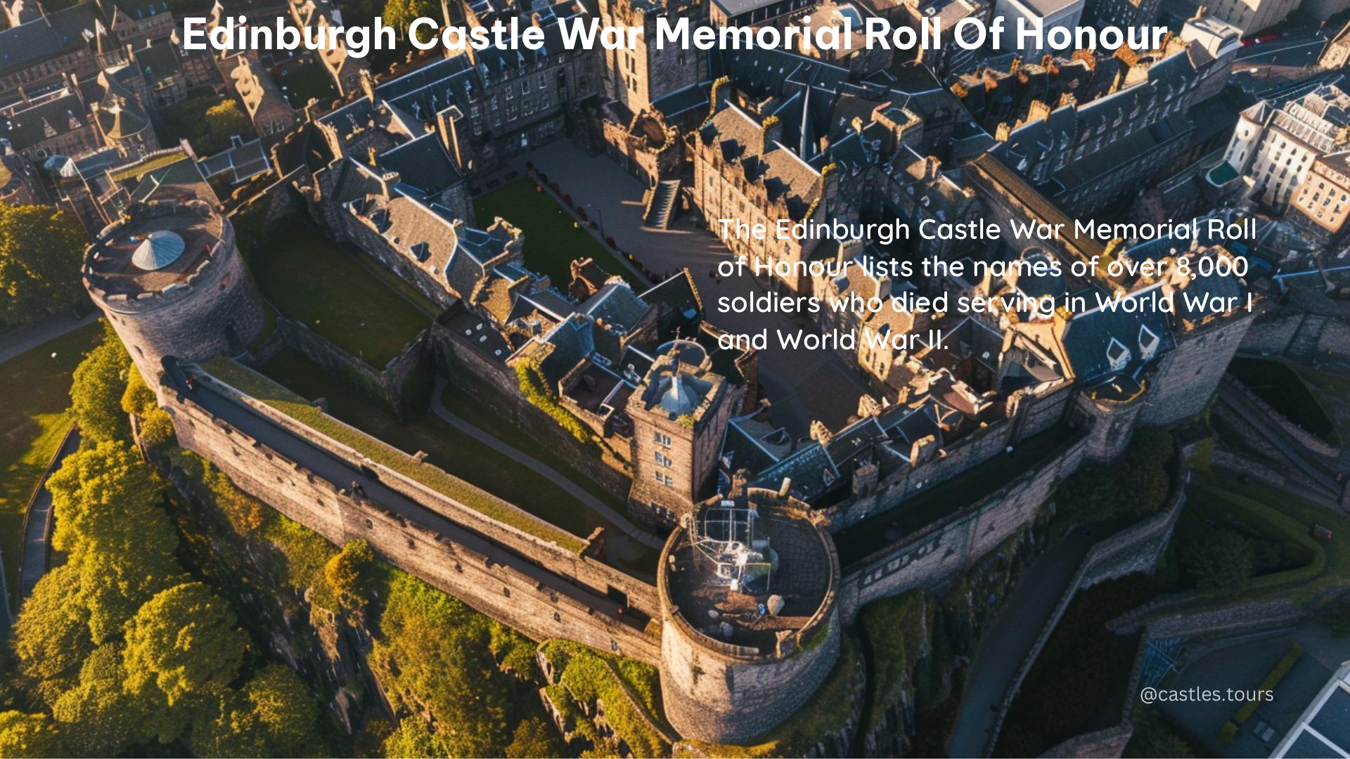 edinburgh castle war memorial roll of honour