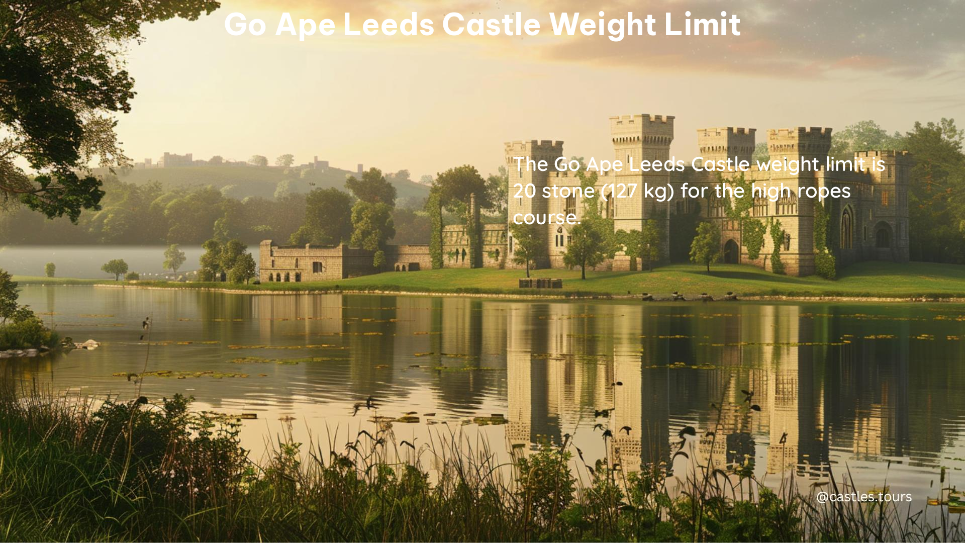 go ape leeds castle weight limit