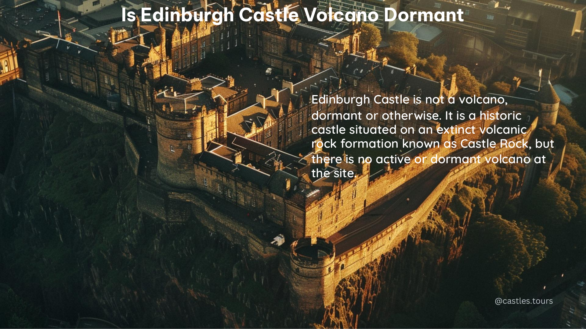 is edinburgh castle volcano dormant