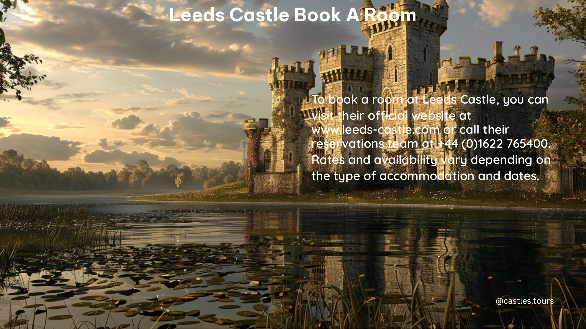 leeds castle book a room