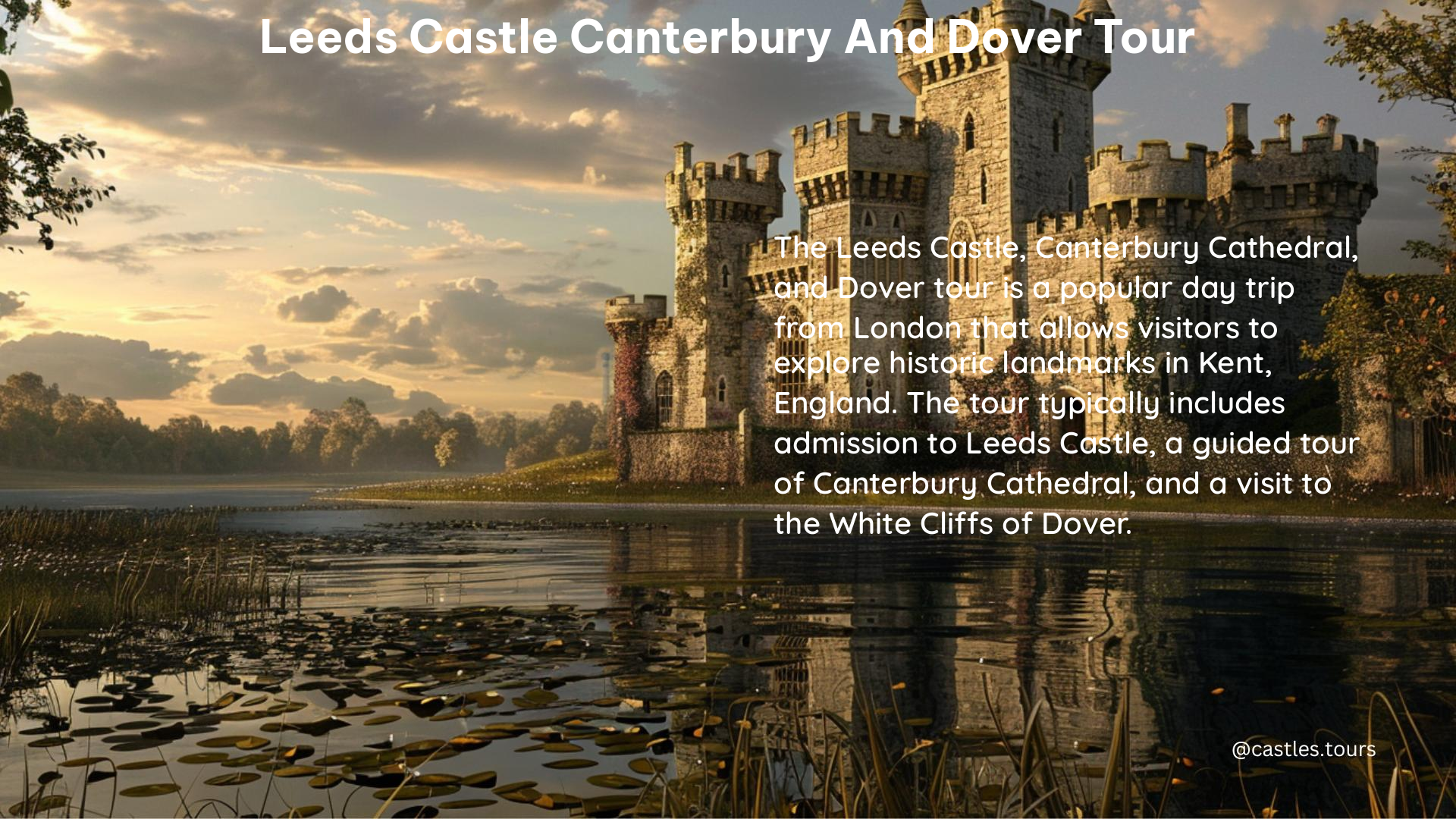 leeds castle canterbury and dover tour