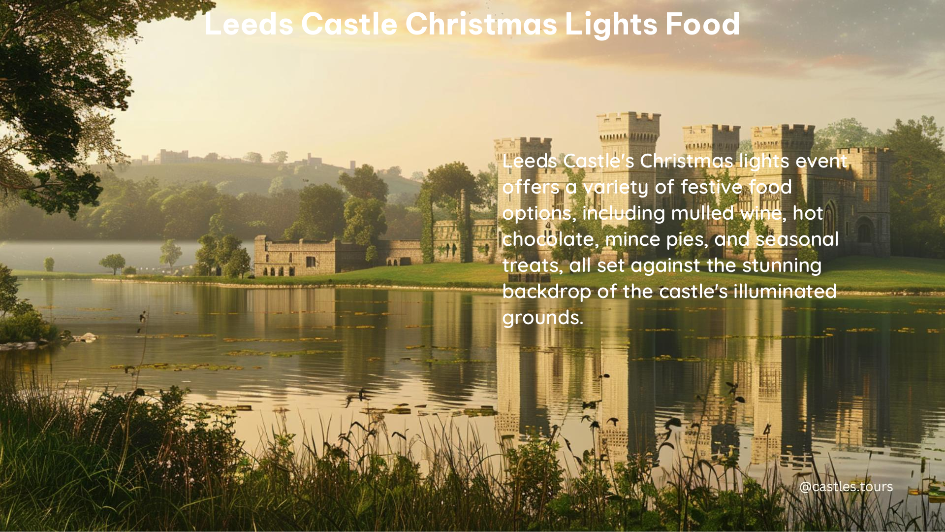 leeds castle christmas lights food