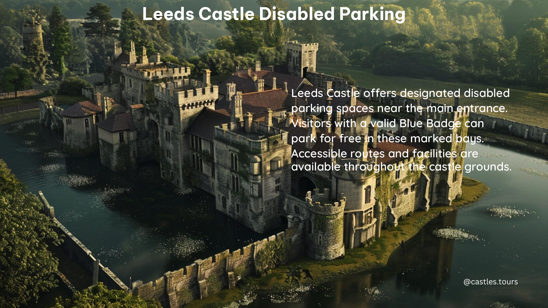 leeds castle disabled parking