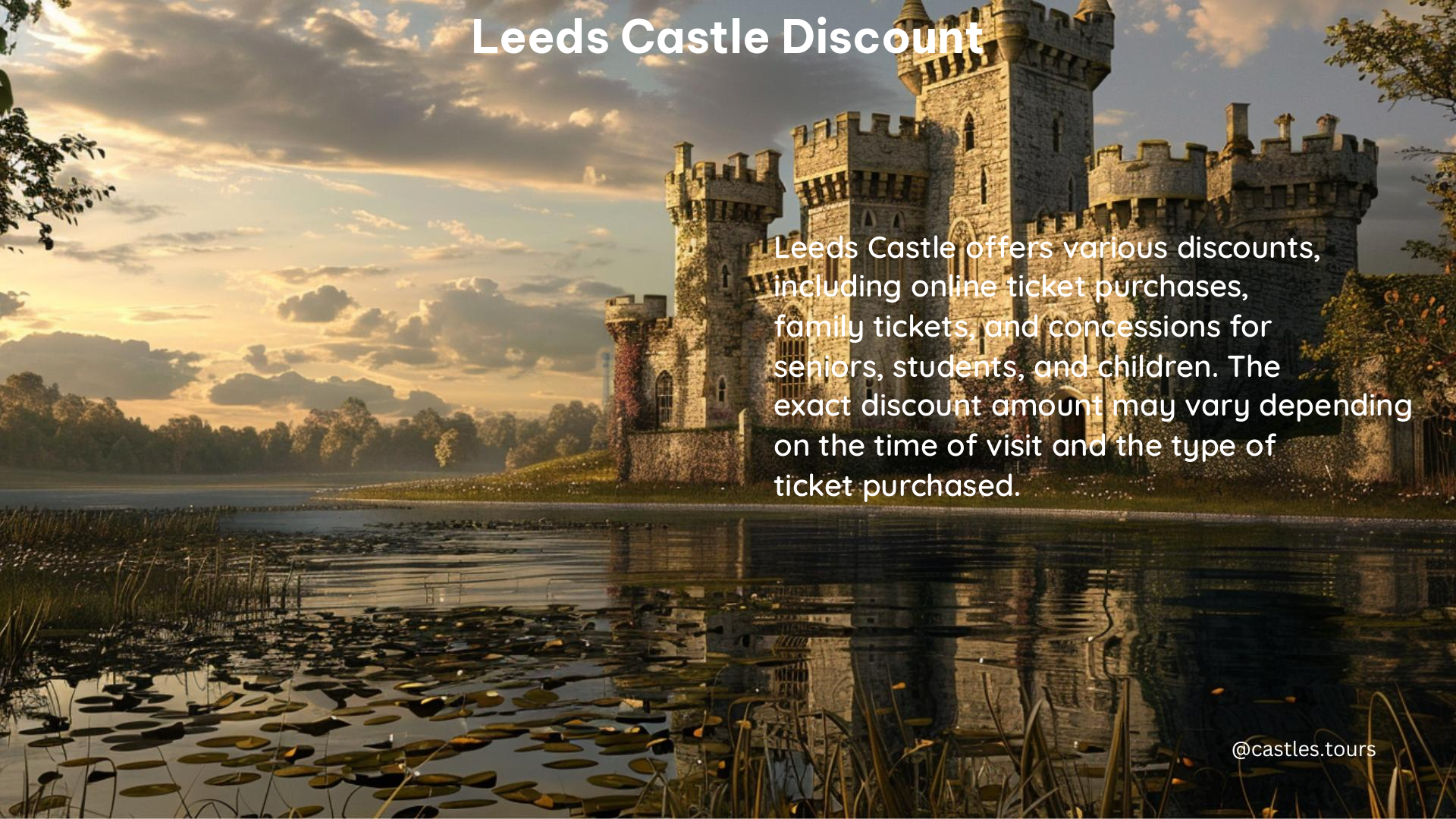 leeds castle discount