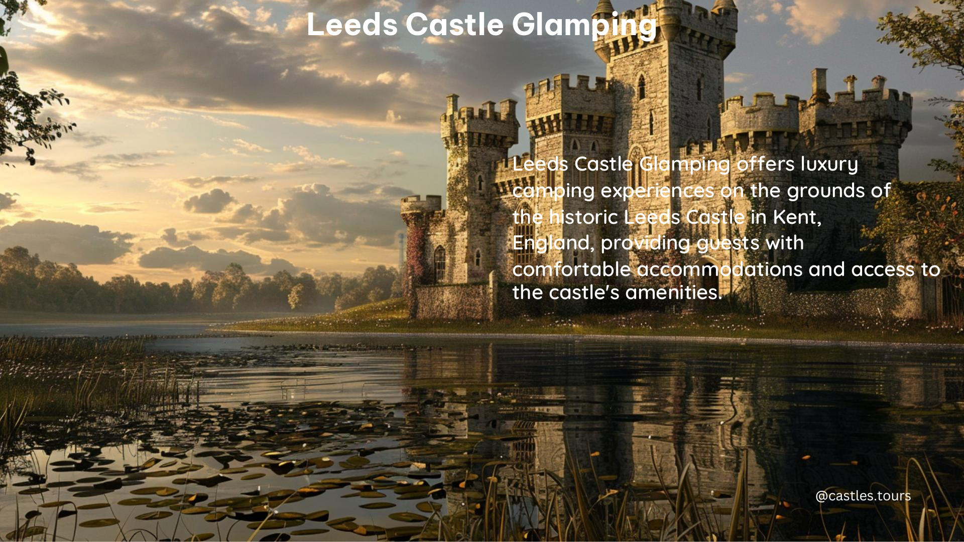 leeds castle glamping