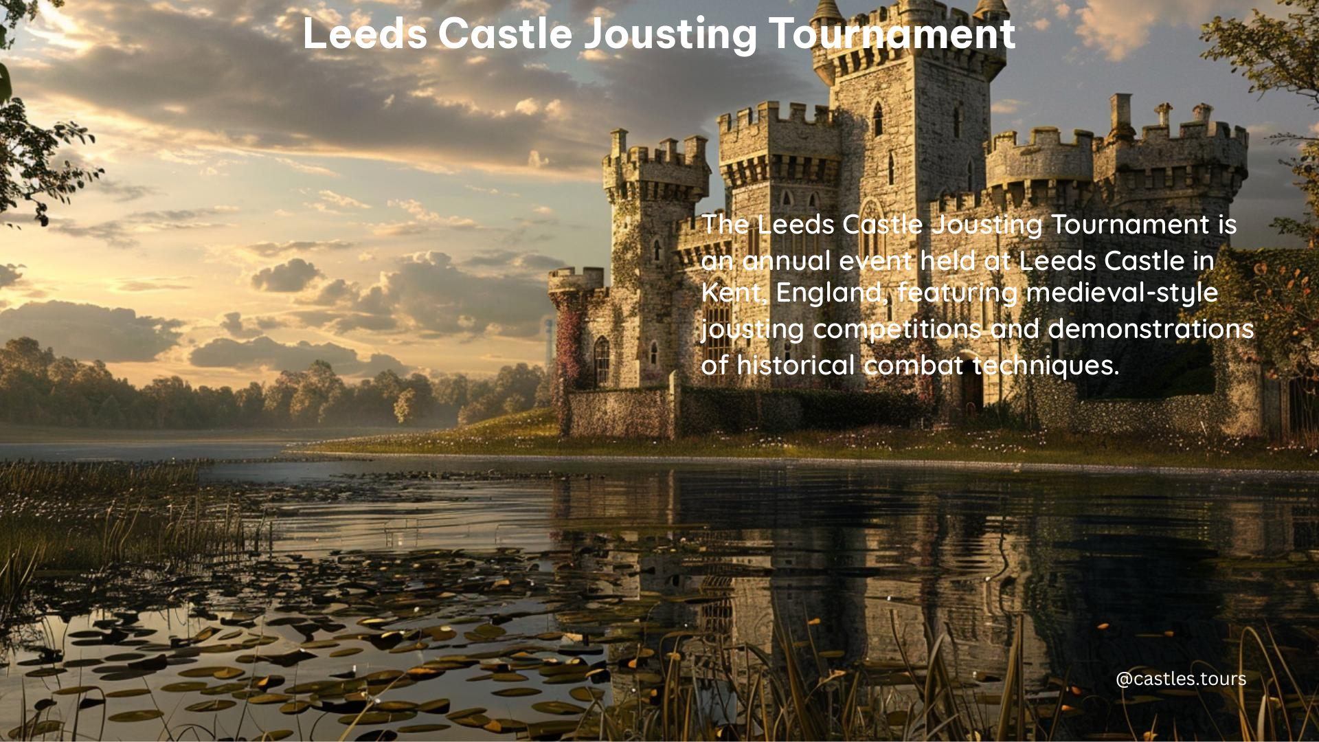 leeds castle jousting tournament