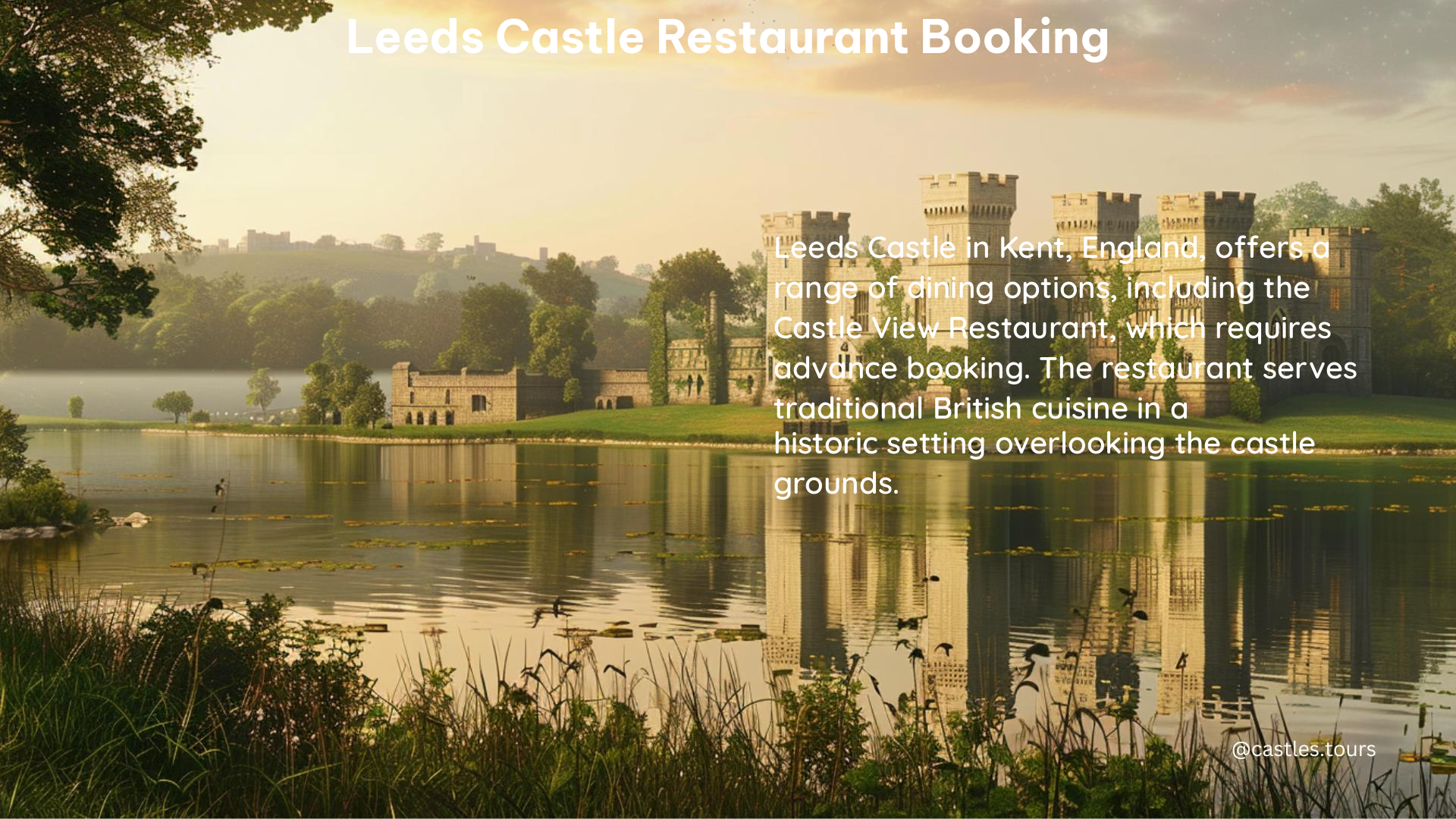 leeds castle restaurant booking