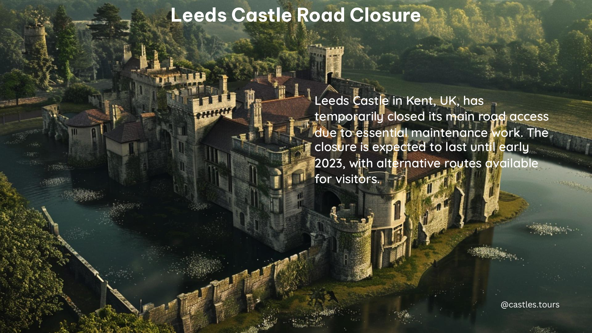 leeds castle road closure