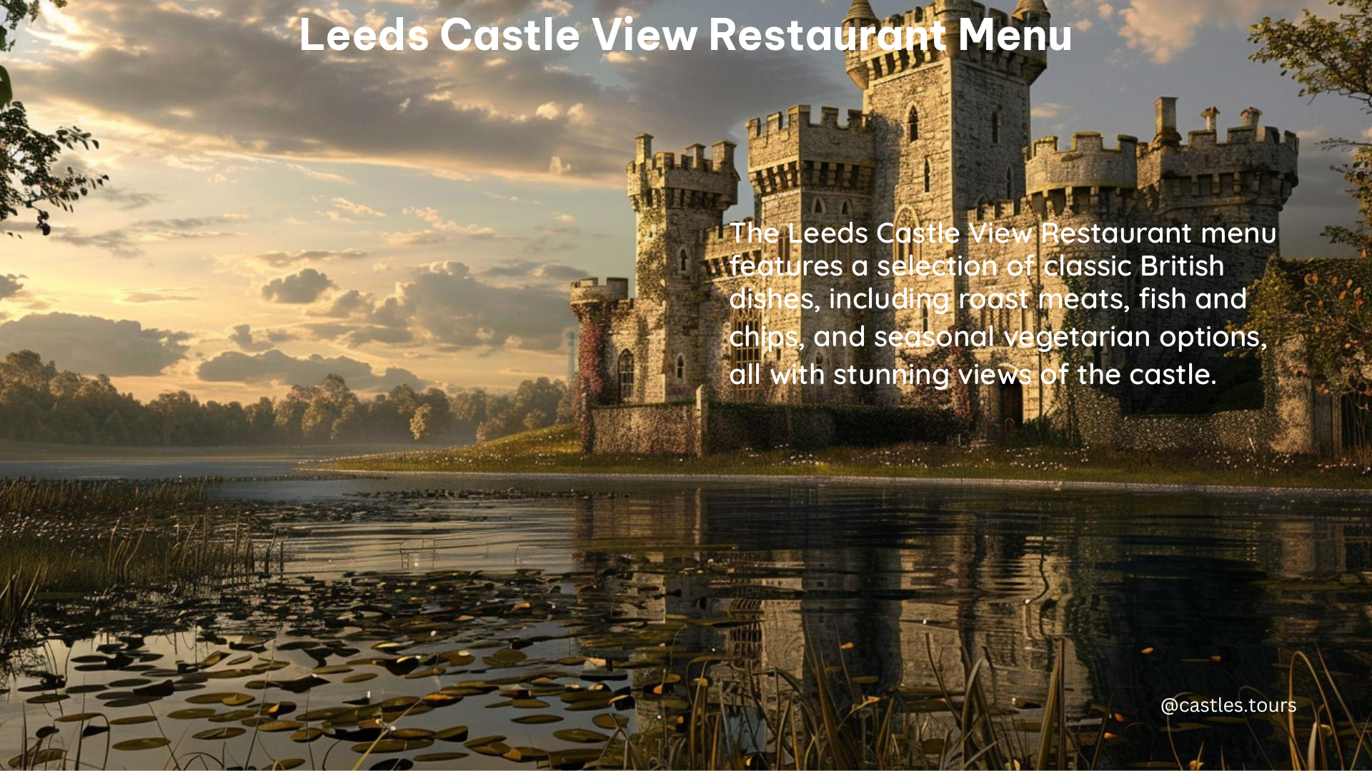 leeds castle view restaurant menu