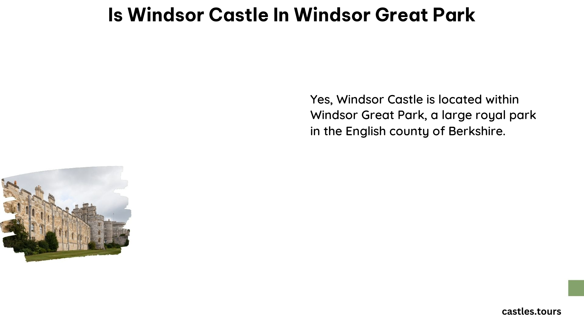 Is Windsor Castle in Windsor Great Park