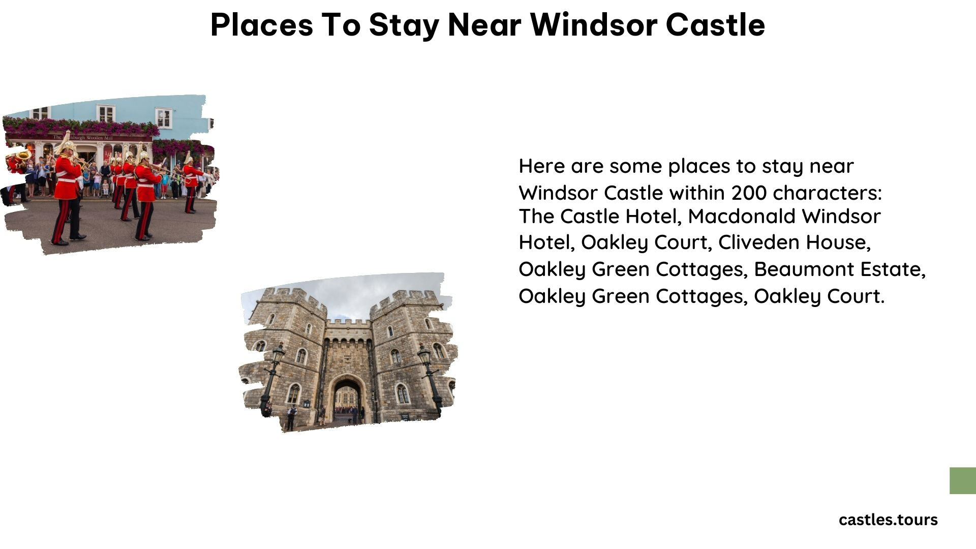 Places to Stay Near Windsor Castle