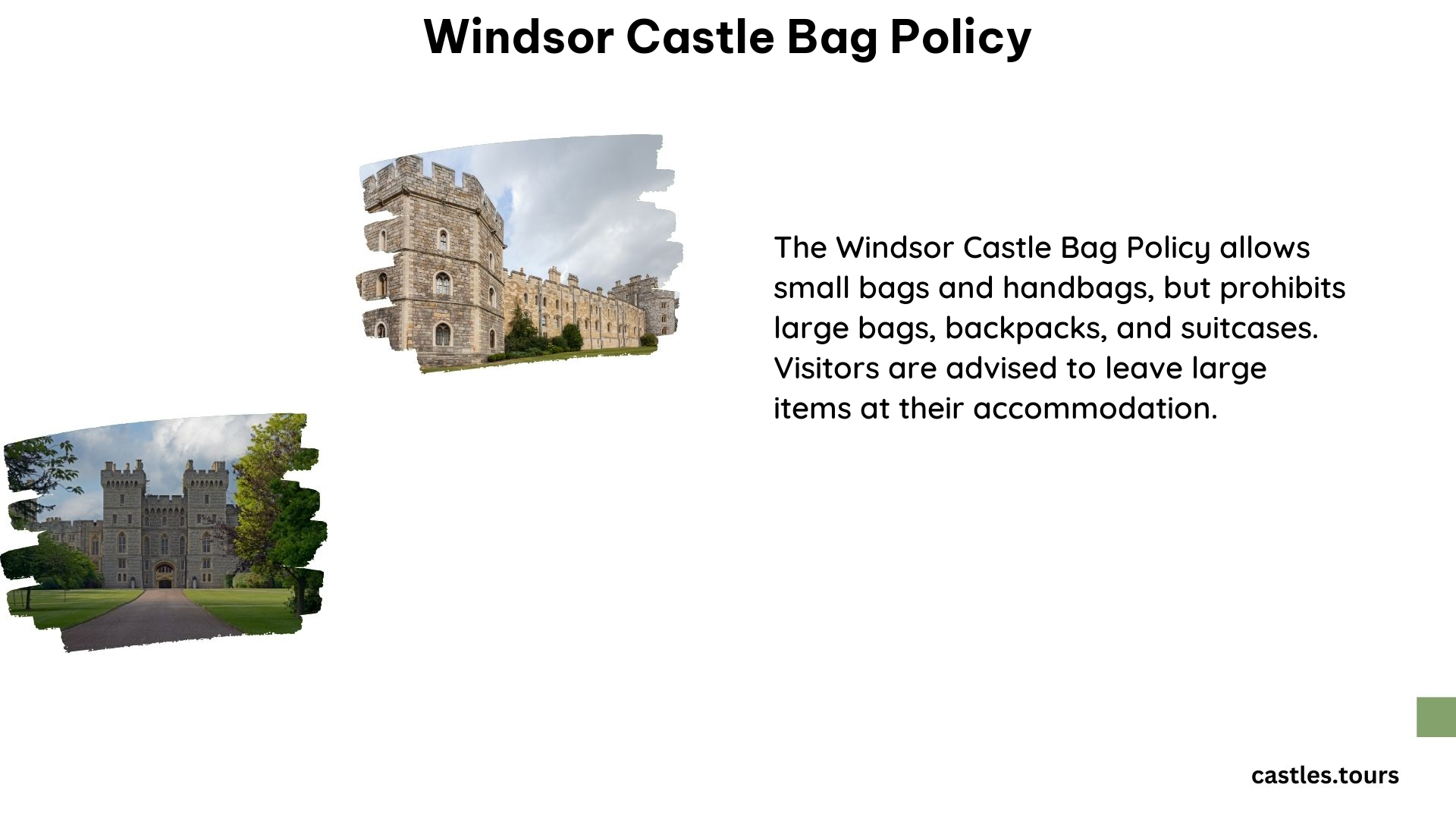 Windsor Castle Bag Policy