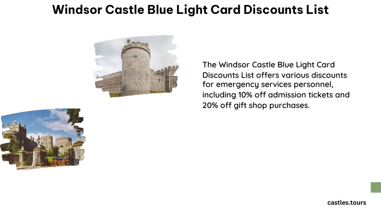 Windsor Castle Blue Light Card Discounts List