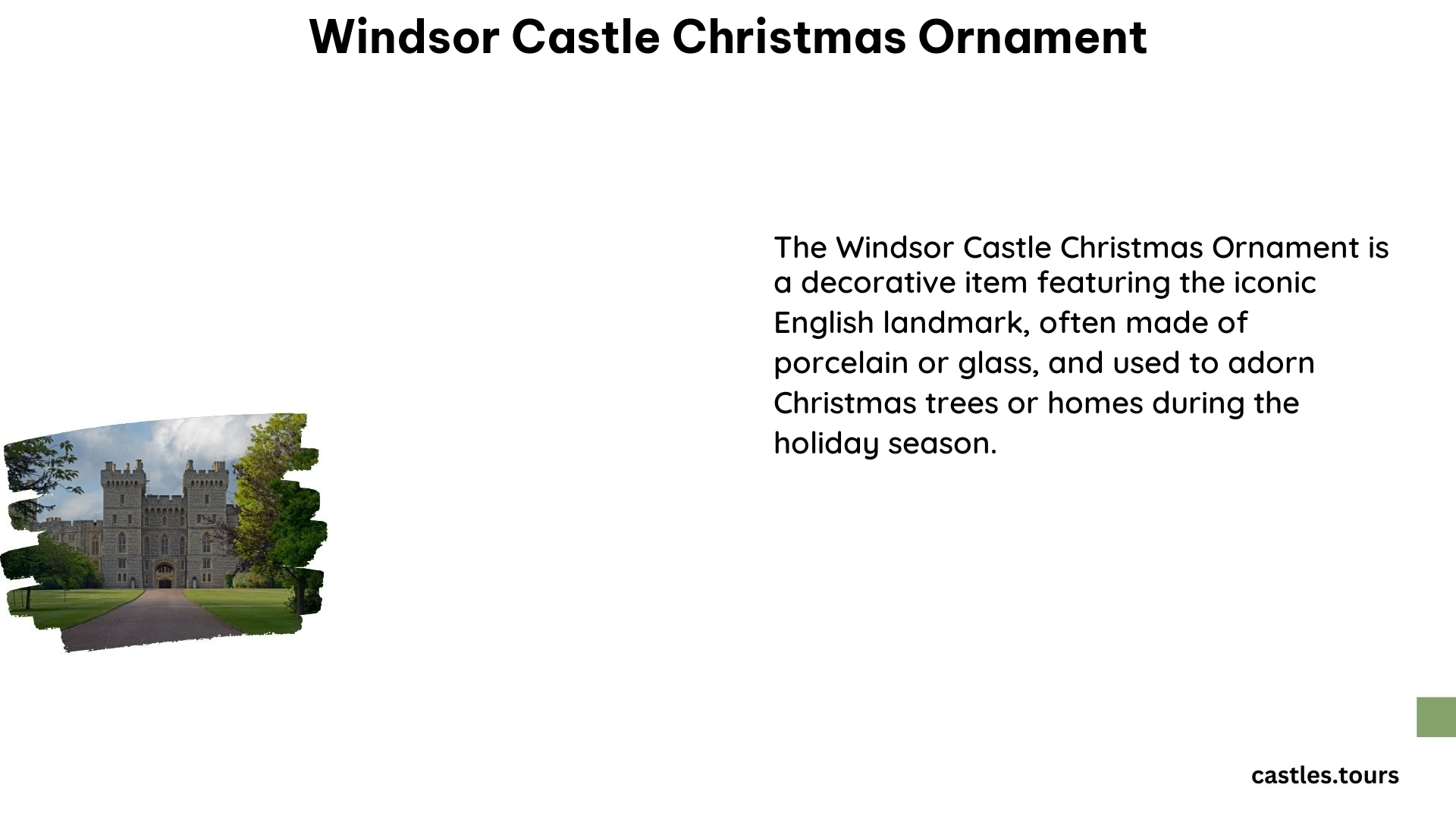 Windsor Castle Christmas Ornament