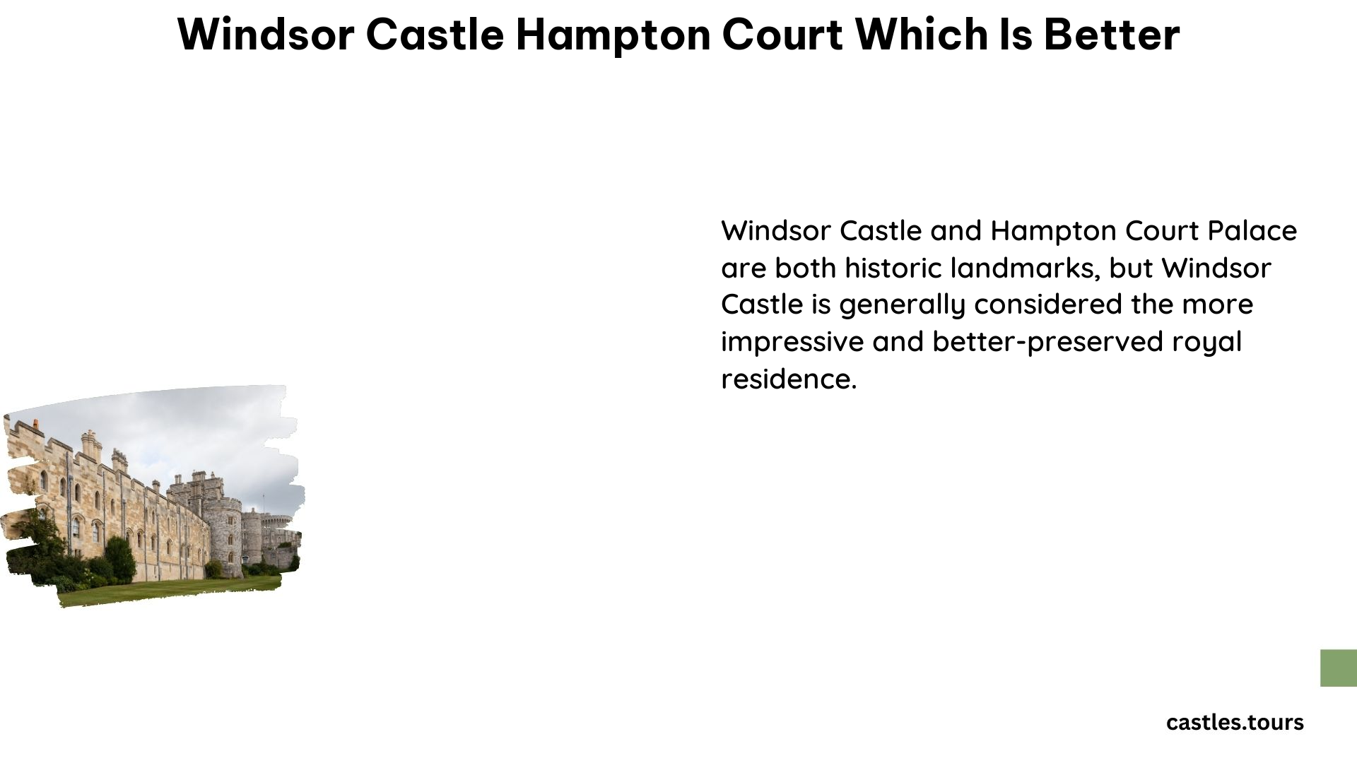 Windsor Castle Hampton Court Which Is Better