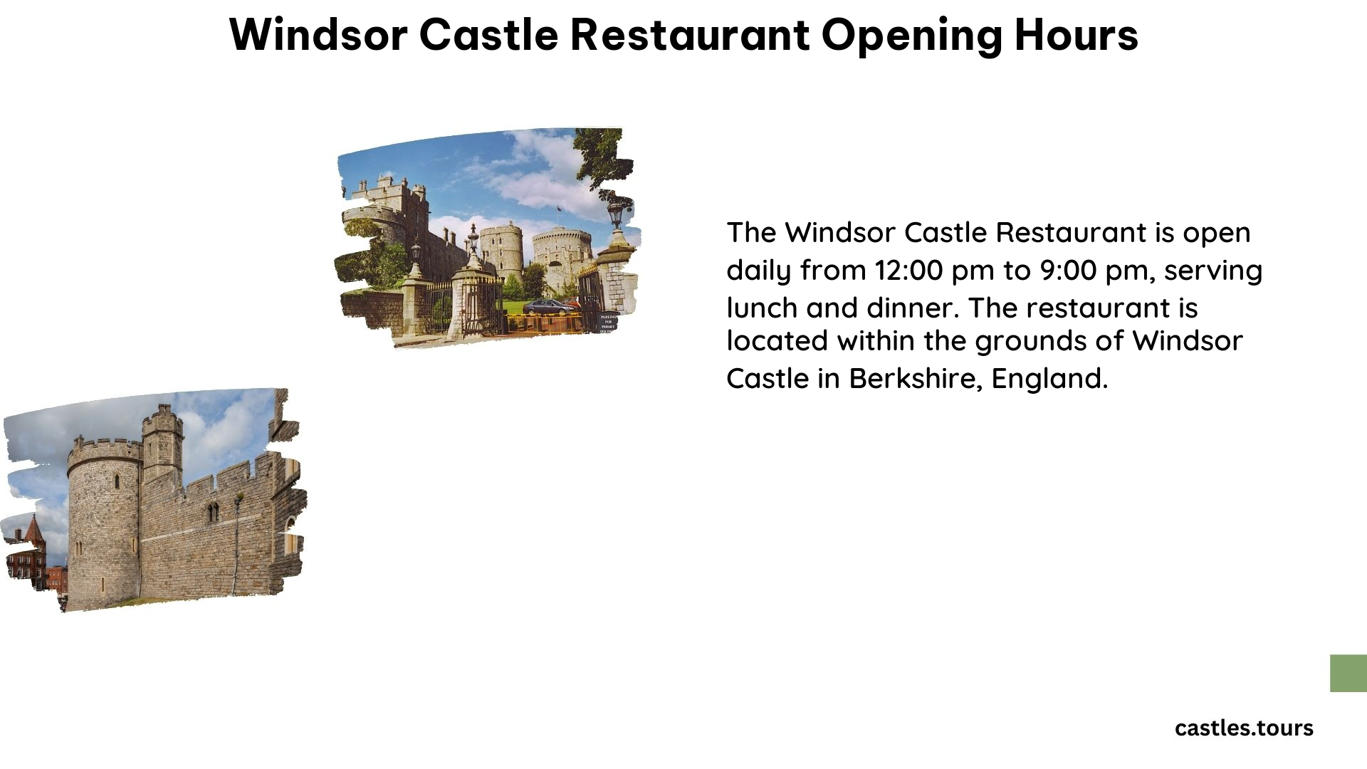 Windsor Castle Restaurant Opening Hours