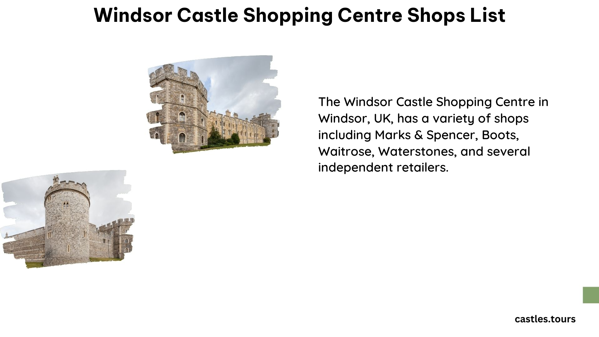 Windsor Castle Shopping Centre Shops List