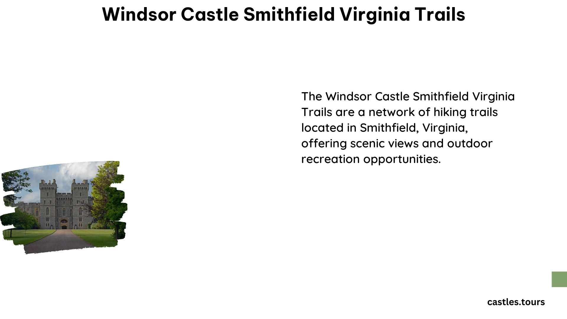 Windsor Castle Smithfield Virginia Trails