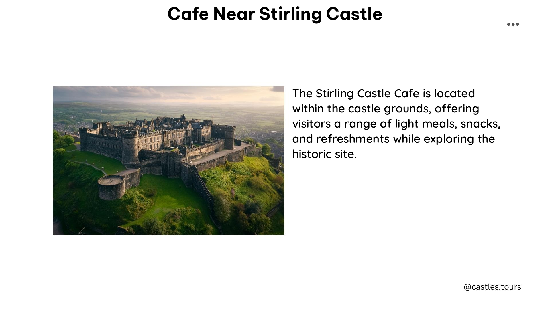 cafe near stirling castle