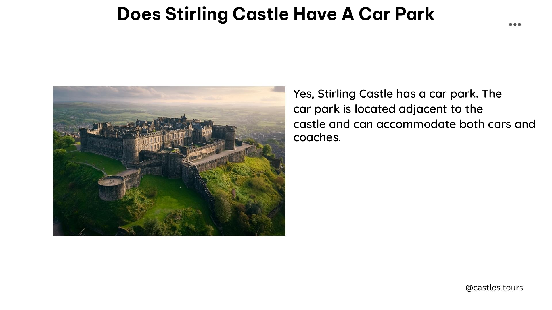 does stirling castle have a car park