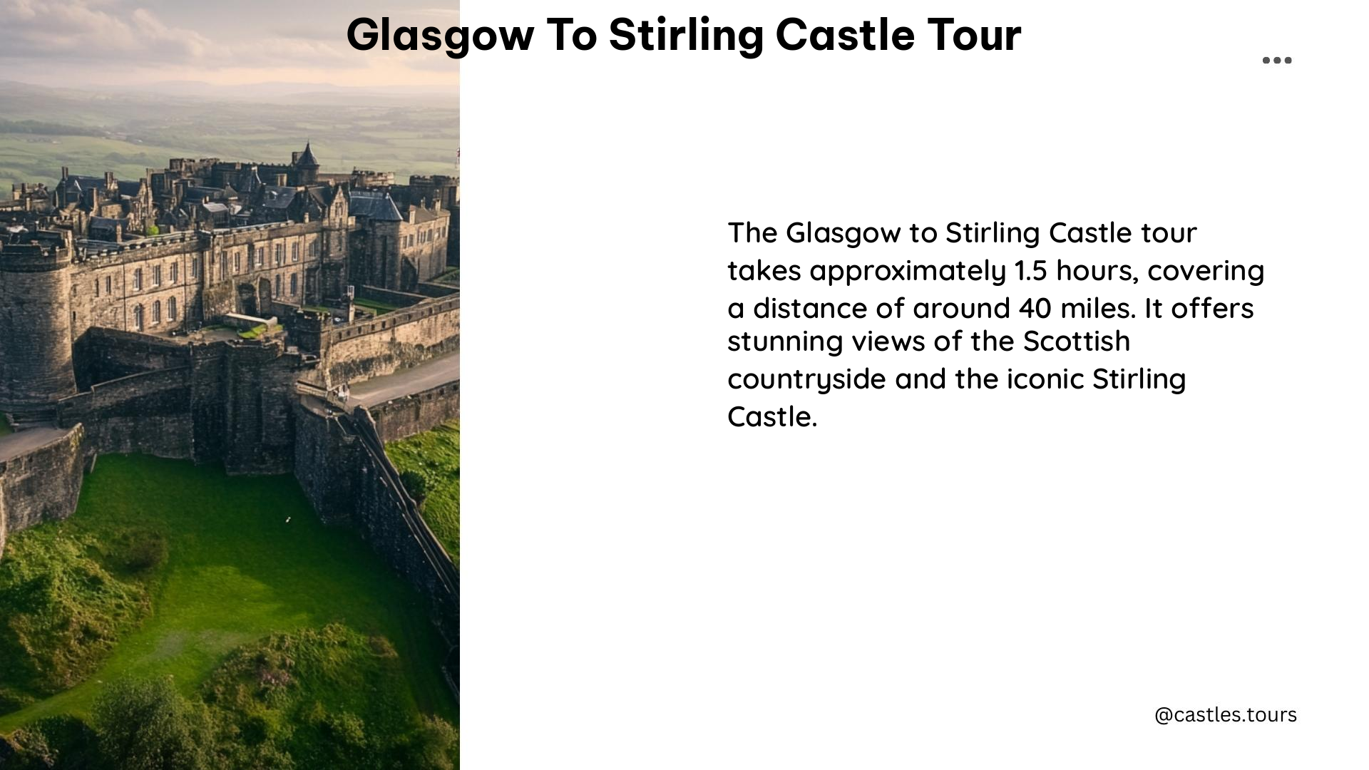 glasgow to stirling castle tour