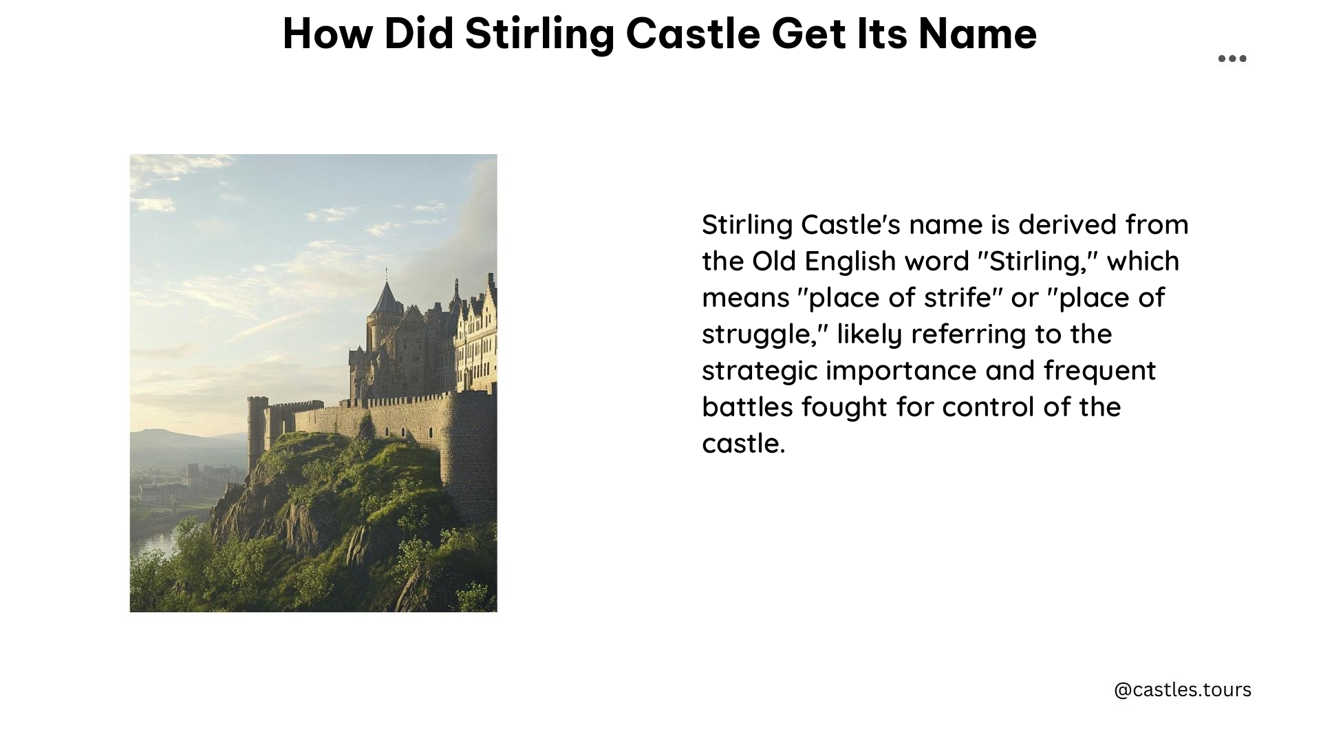 how did stirling castle get its name