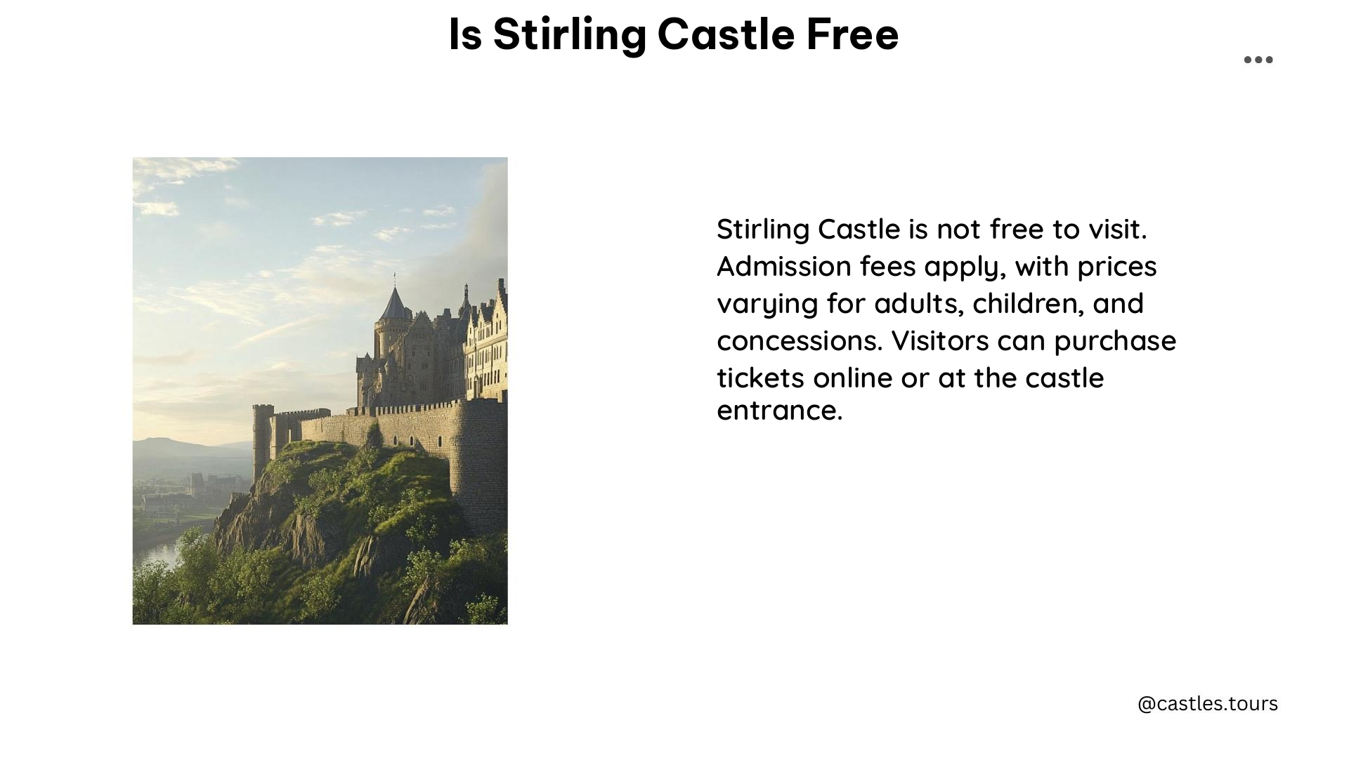 is stirling castle free