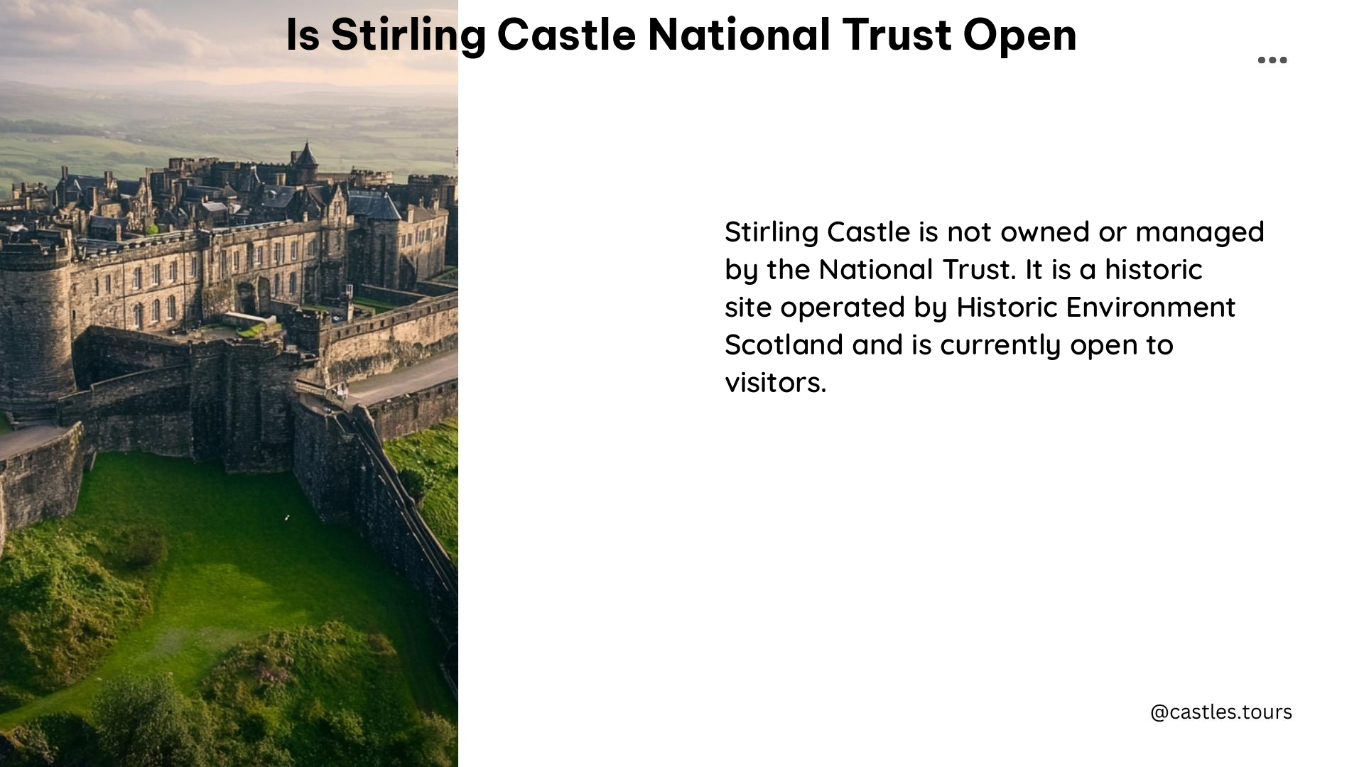 is stirling castle national trust open