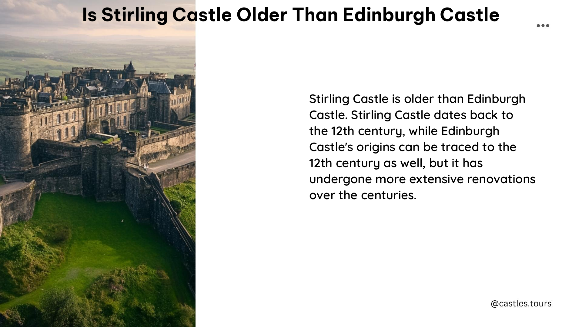 is stirling castle older than edinburgh castle